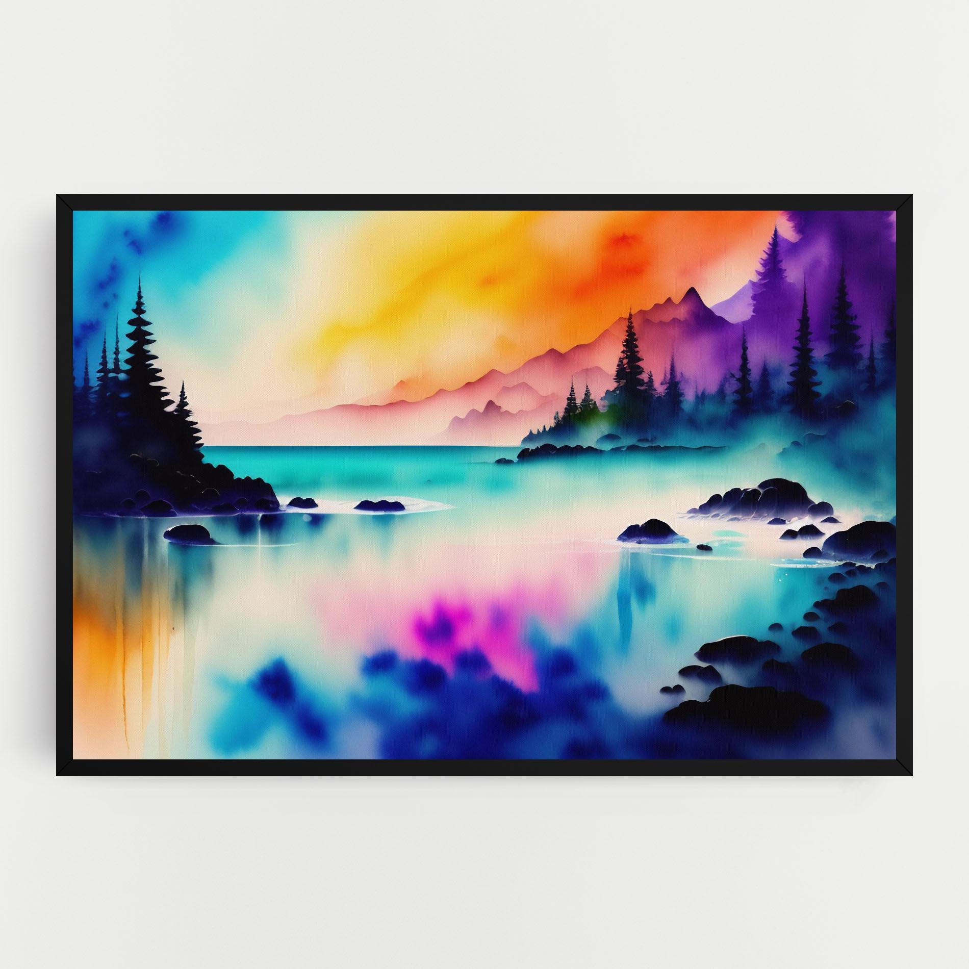Leinwandbild Lake Painting mockup 0
