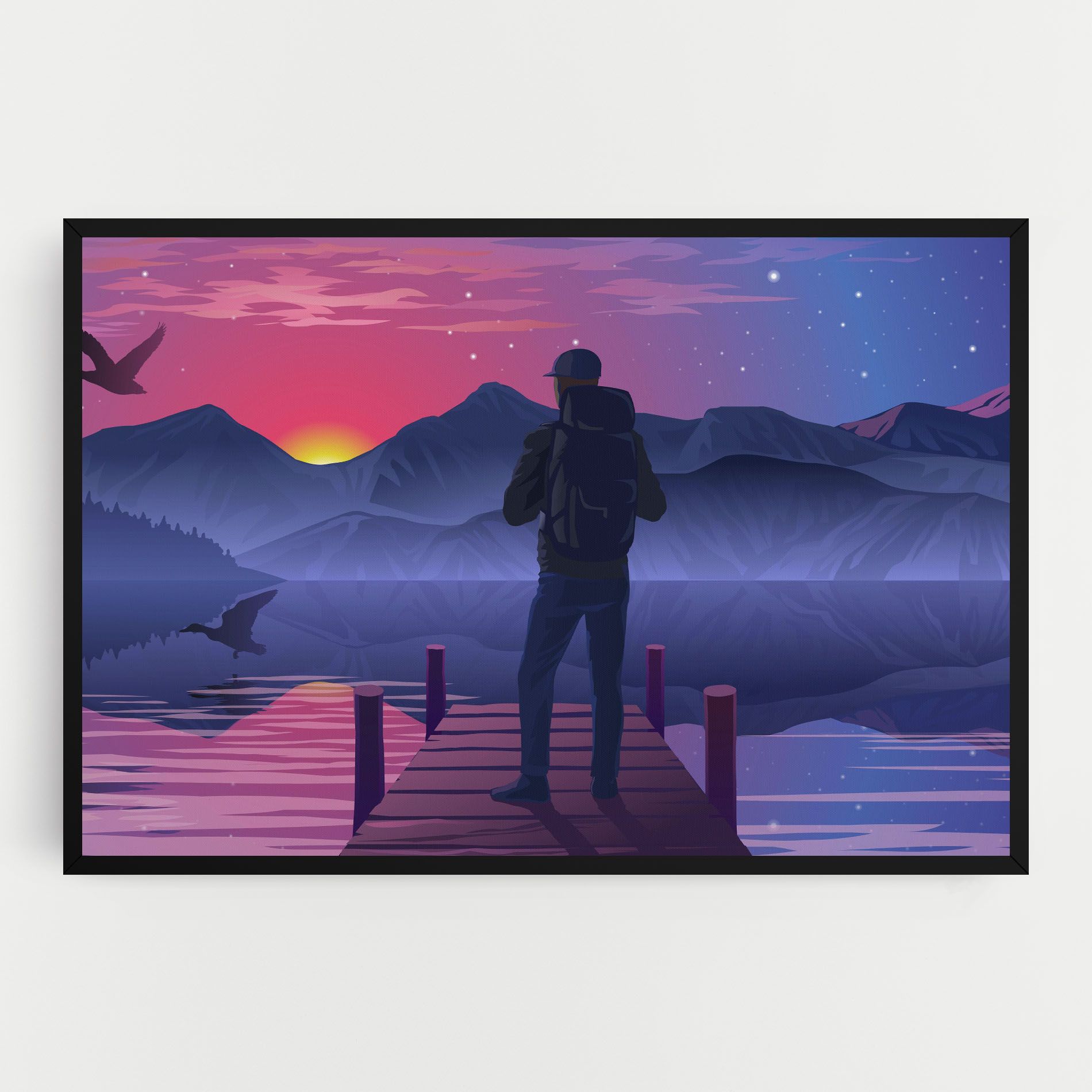 Lake Pink Night mockup 0