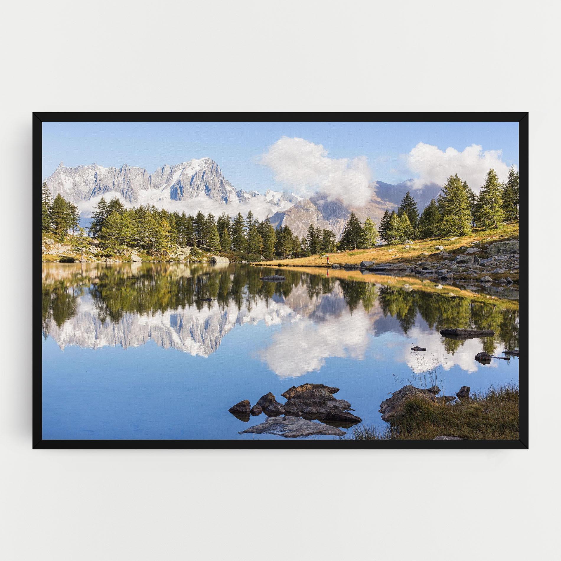 Leinwandbild Mountain Reflection mockup 0