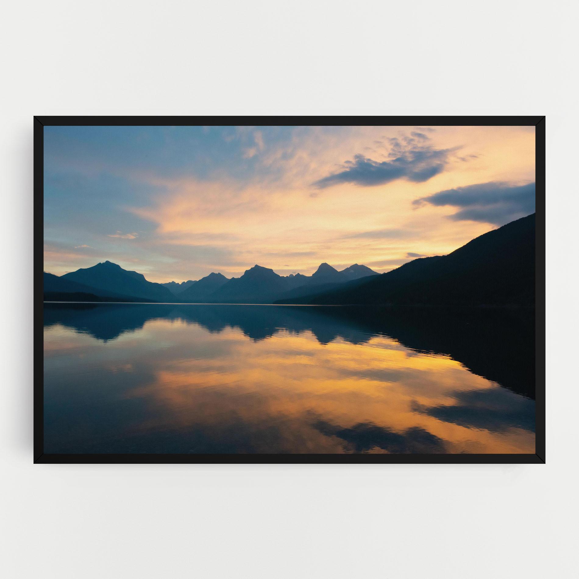 Leinwandbild Orange Light Lake mockup 0