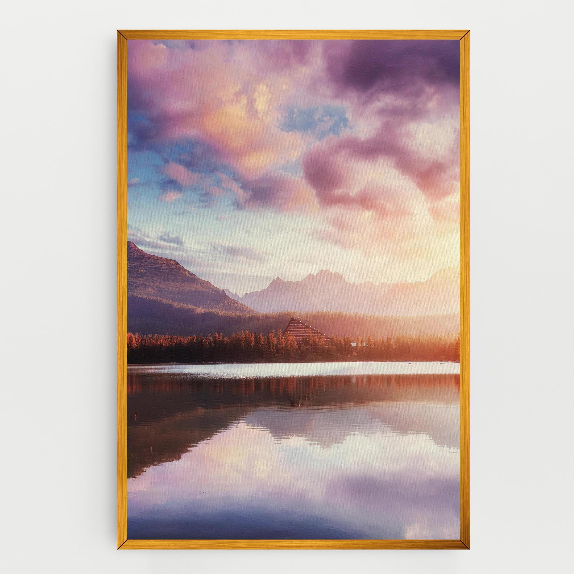 Leinwandbild Orange Lake Light mockup 0