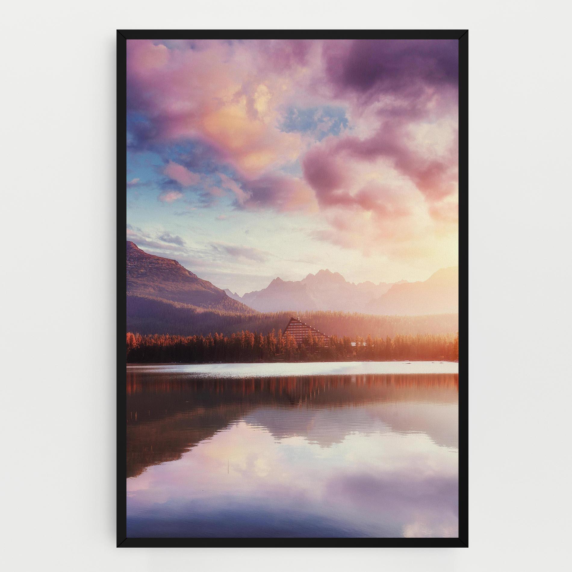 Leinwandbild Orange Lake Light mockup 0