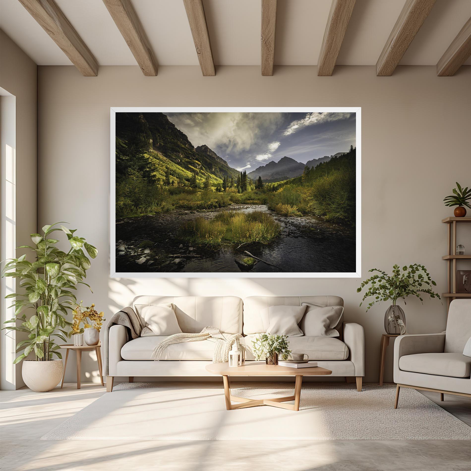 Leinwandbild Cloudy Lake mockup 6