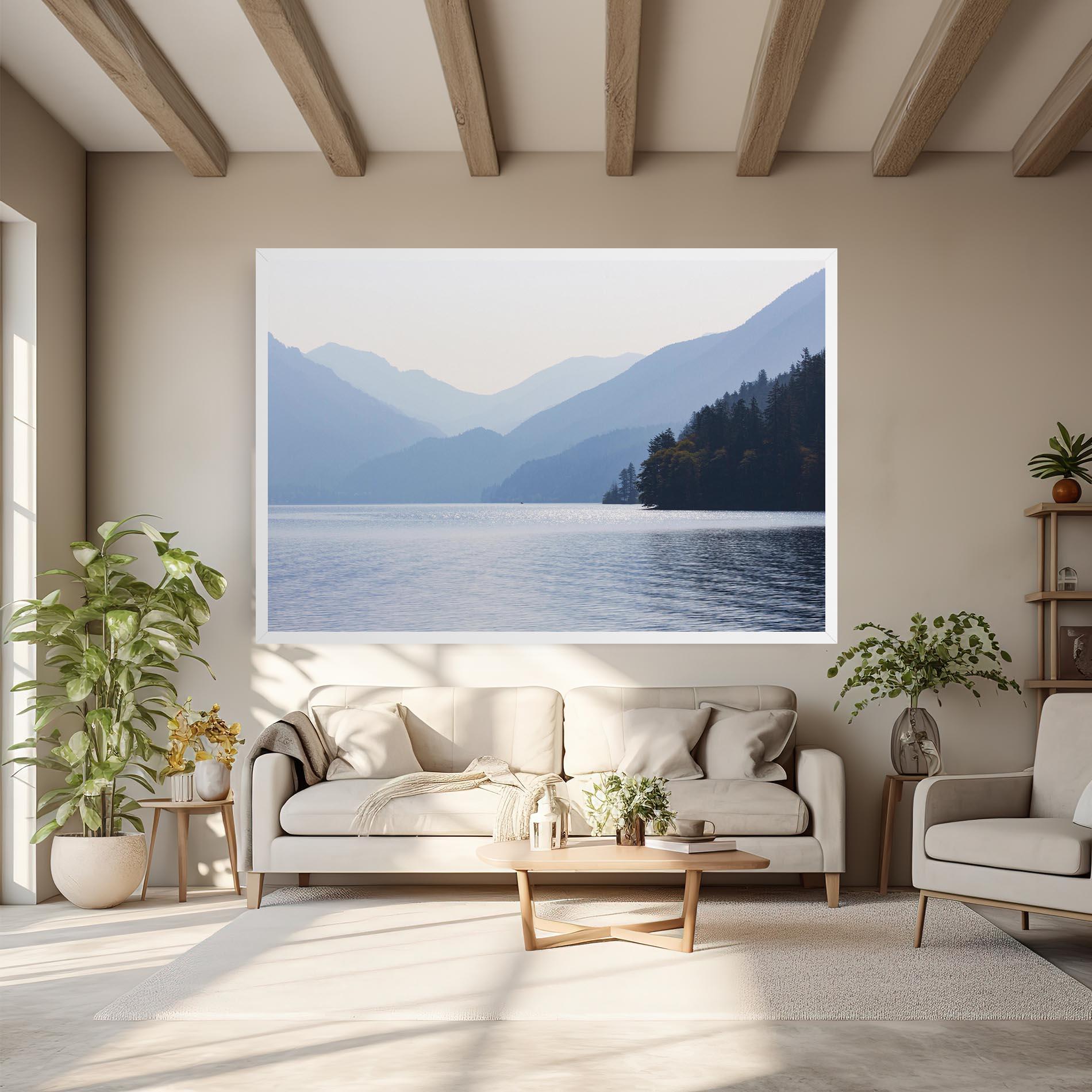 Leinwandbild Grey Lake View mockup 6