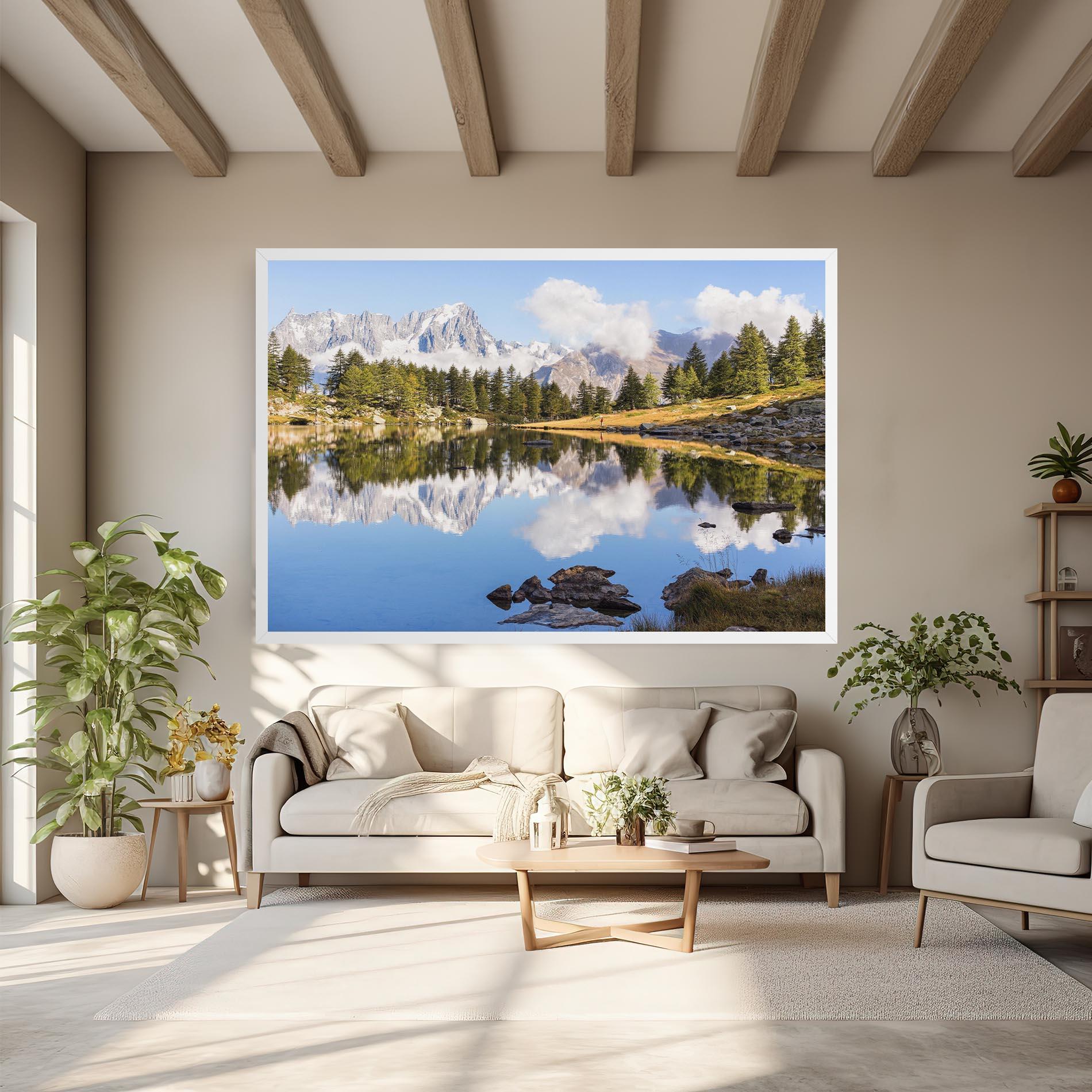 Leinwandbild Mountain Reflection mockup 6