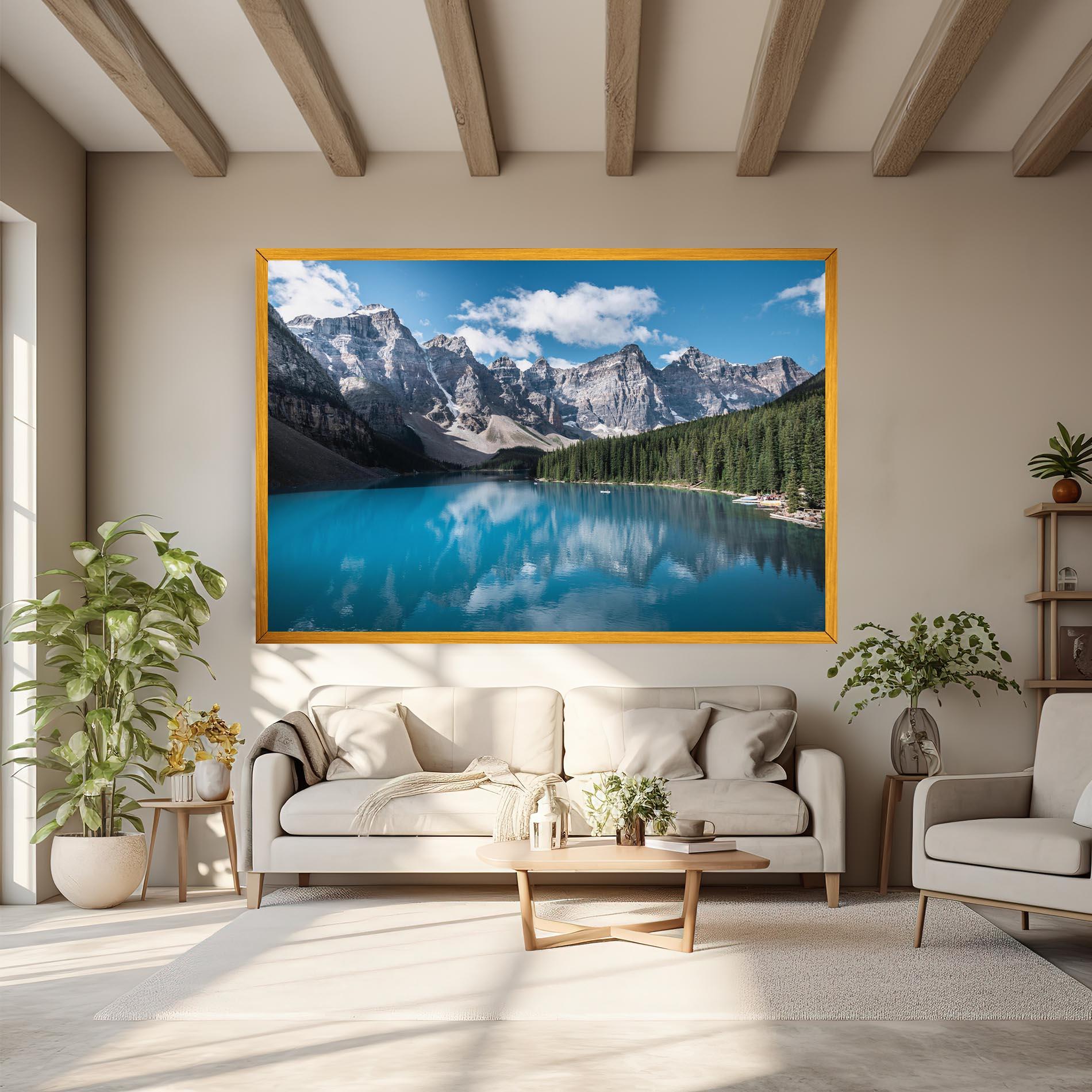 Leinwandbild Beautiful Lake Canada mockup 6