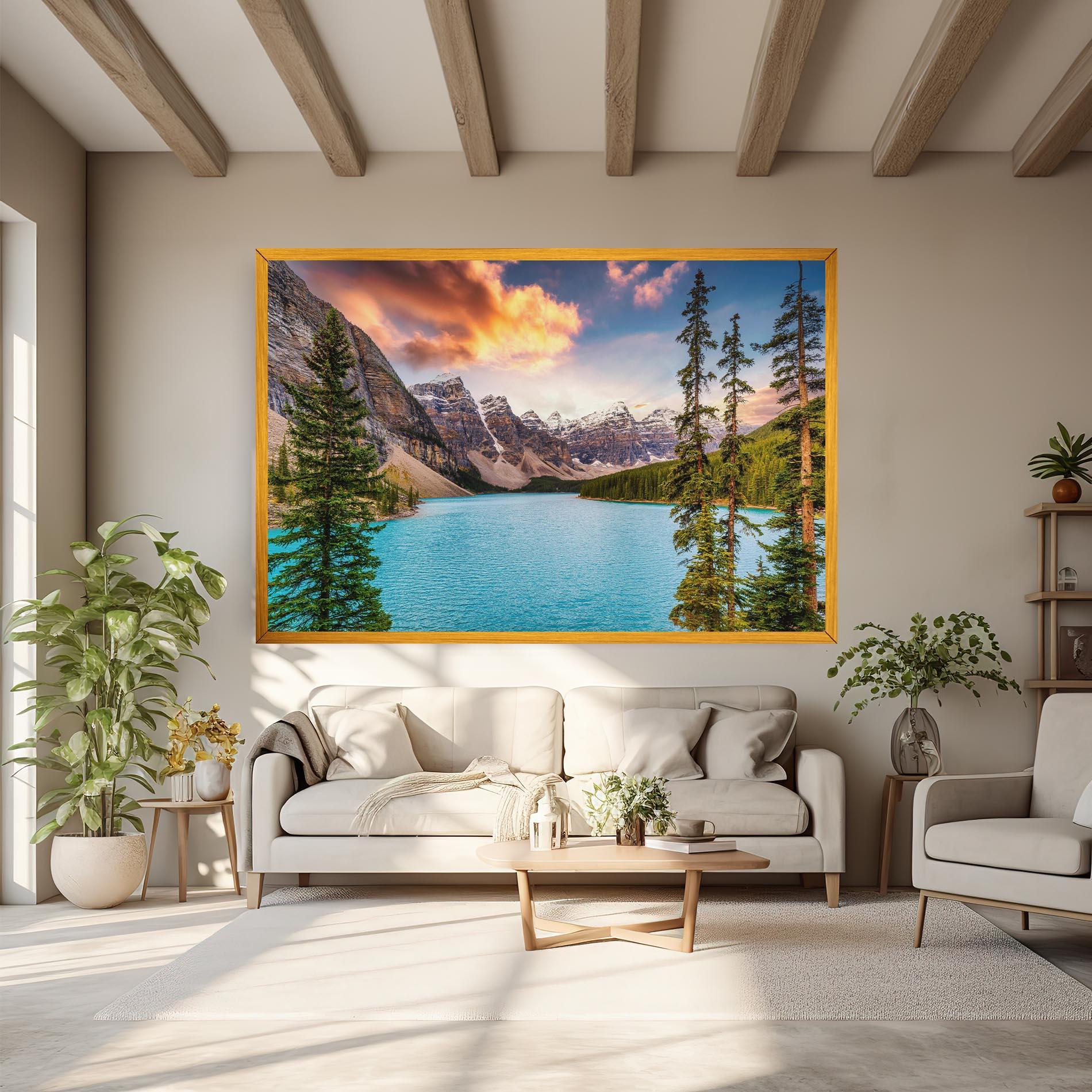 Leinwandbild Blue Magic Lake mockup 6