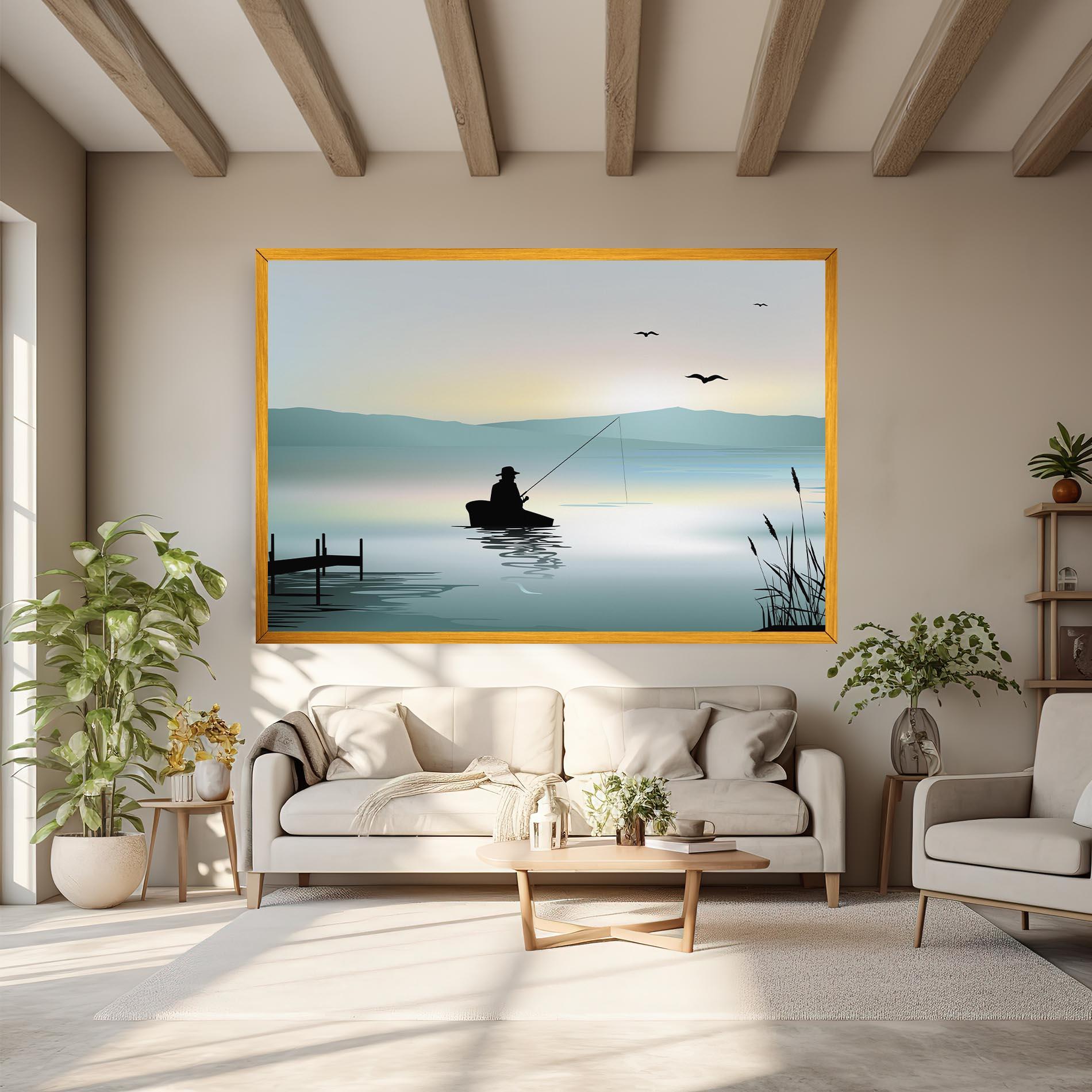 Leinwandbild Fishman Lake View mockup 6