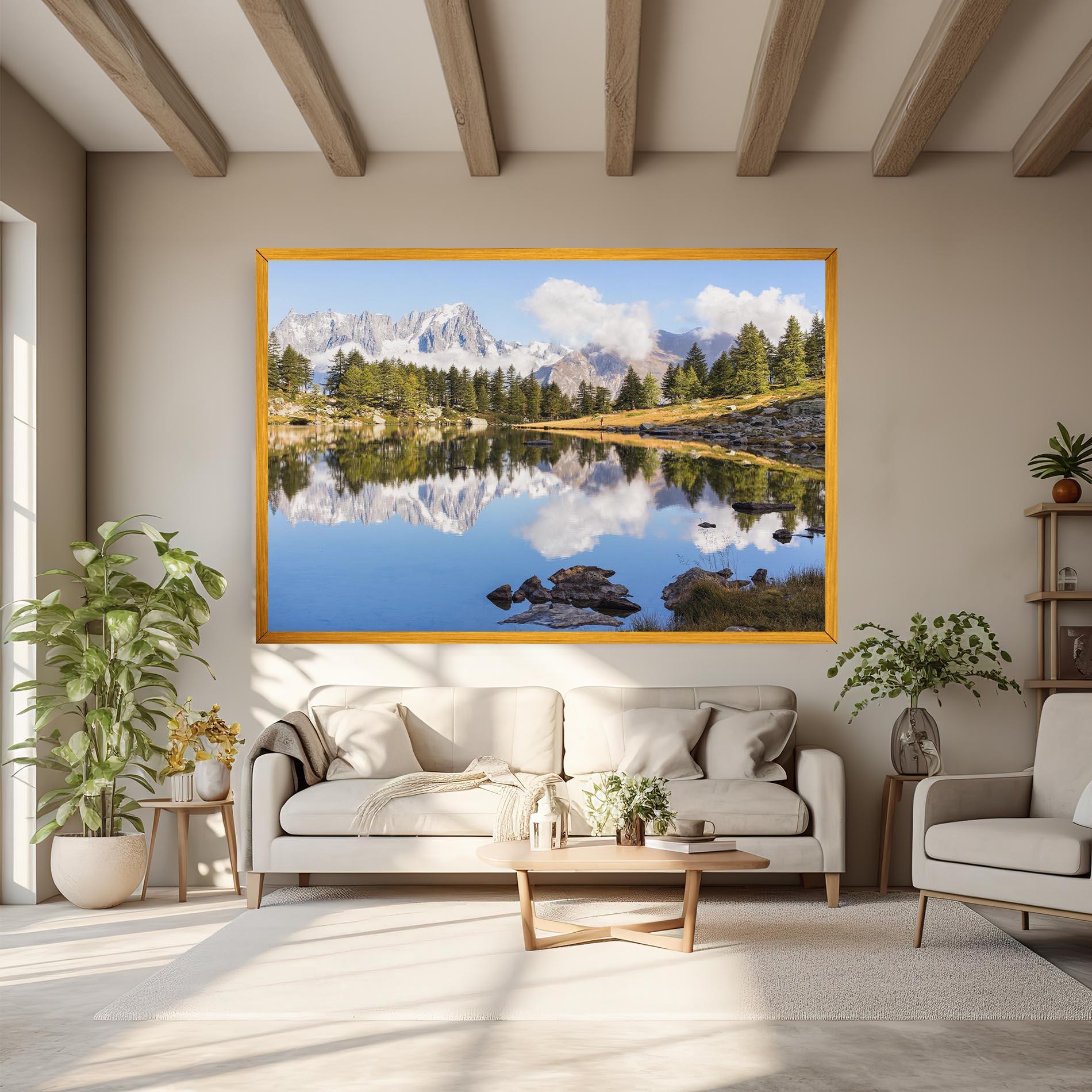 Leinwandbild Mountain Reflection mockup 6