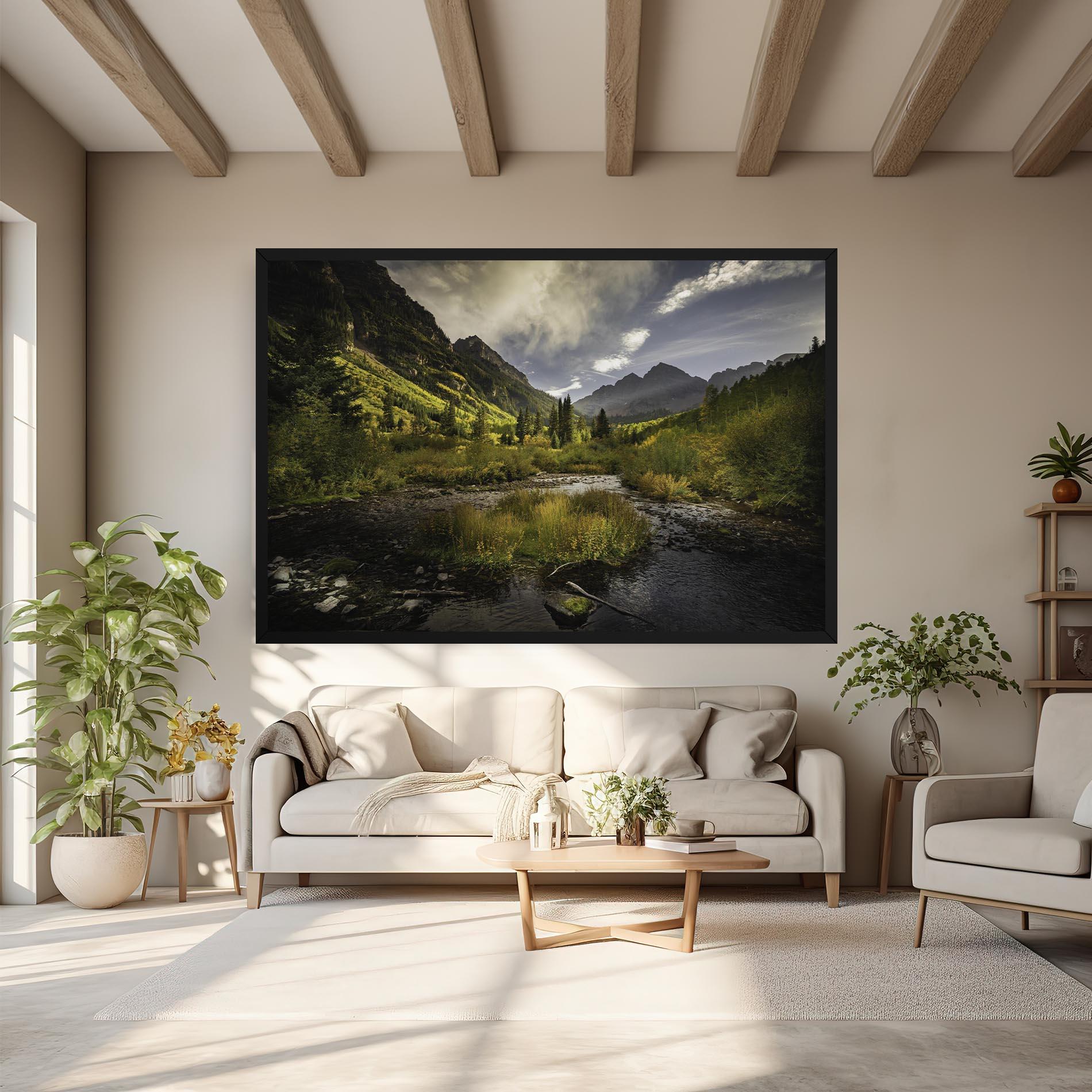 Leinwandbild Cloudy Lake mockup 6