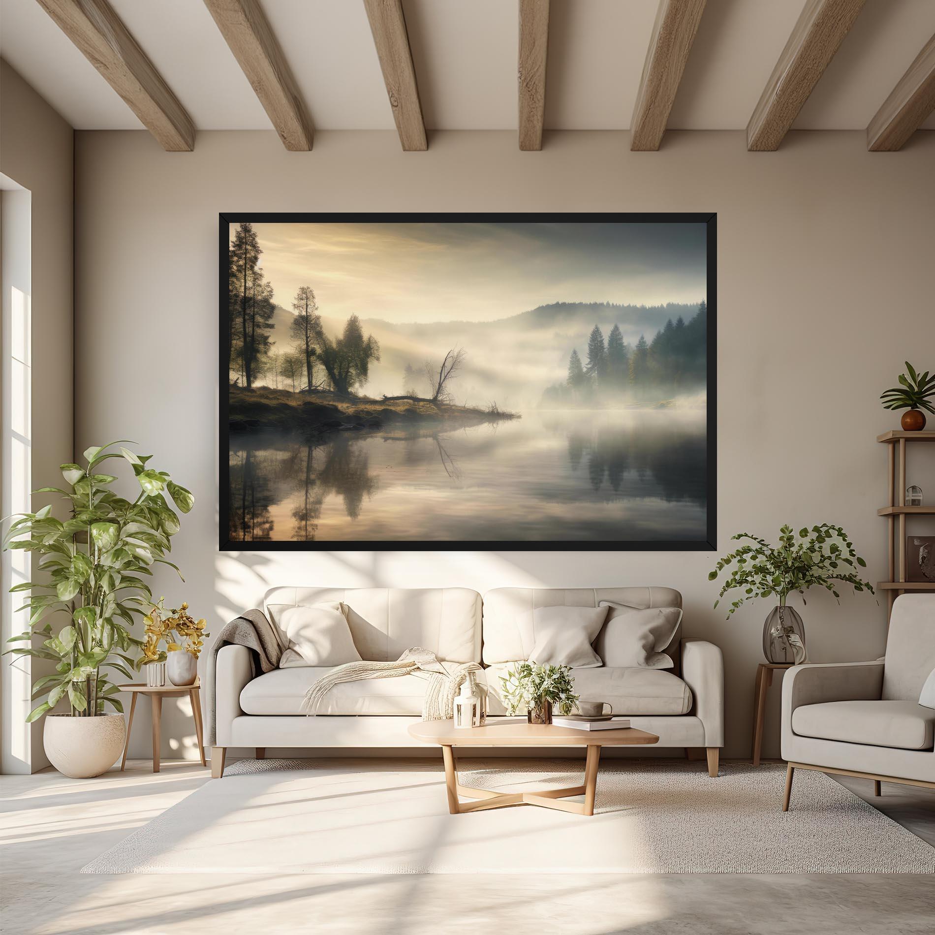 Leinwandbild Foggy Morning mockup 6