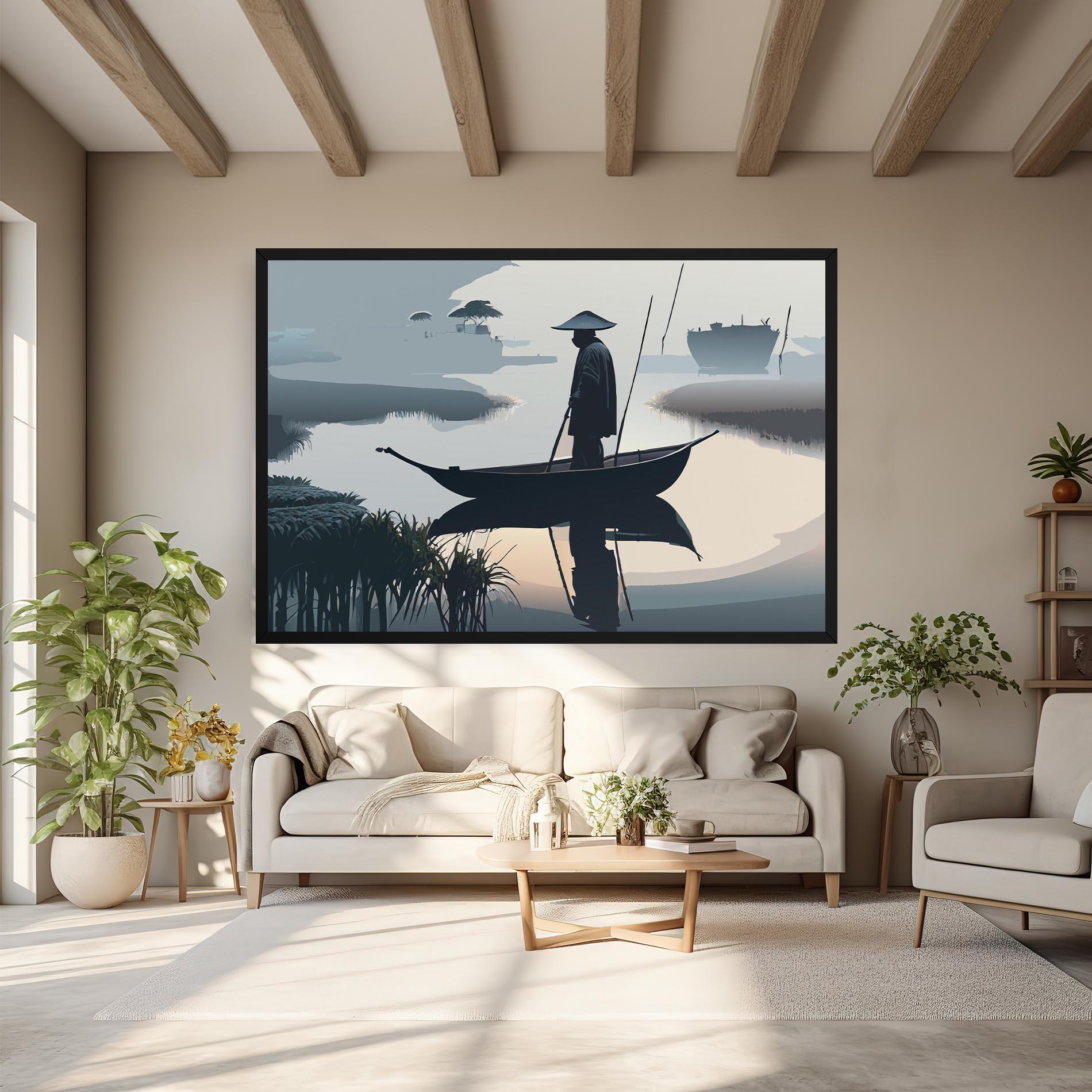 Leinwandbild Japan Fisherman mockup 6