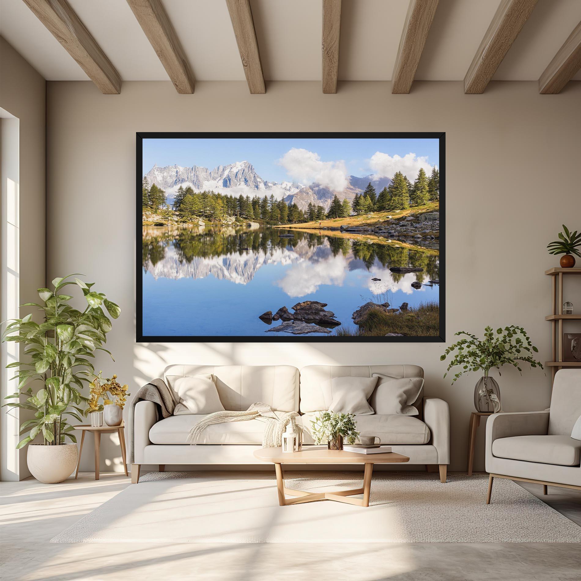 Leinwandbild Mountain Reflection mockup 6