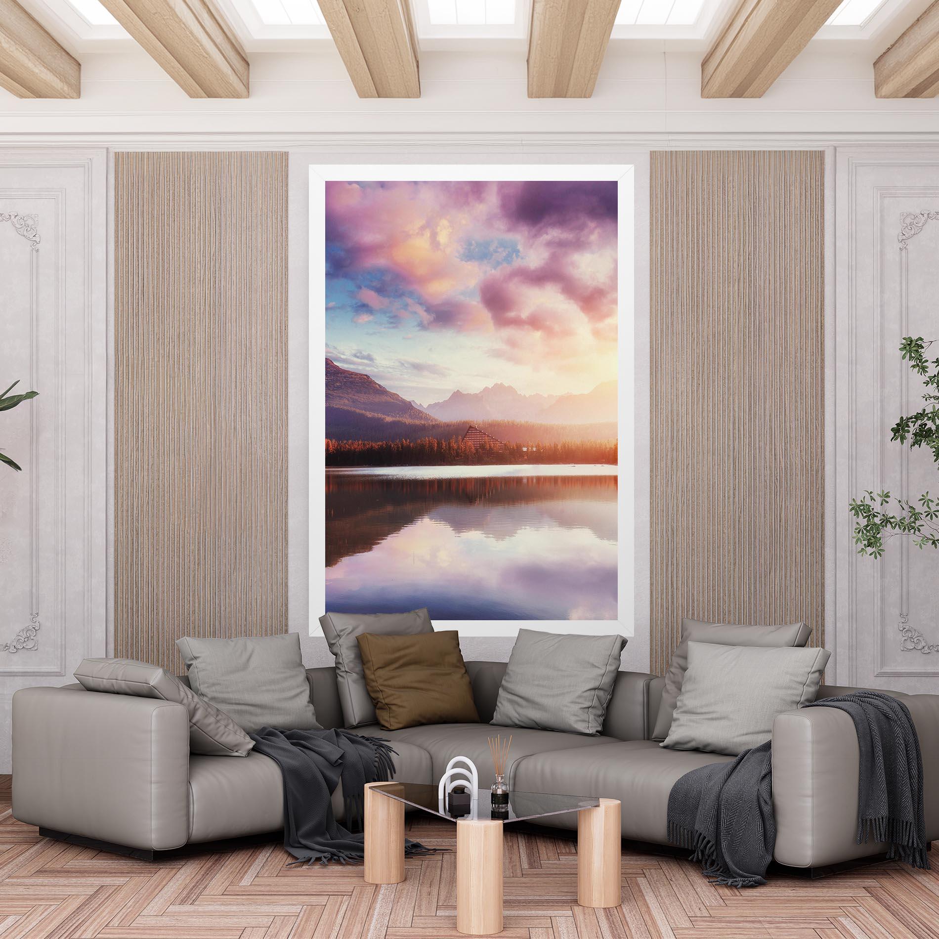 Leinwandbild Orange Lake Light mockup 6