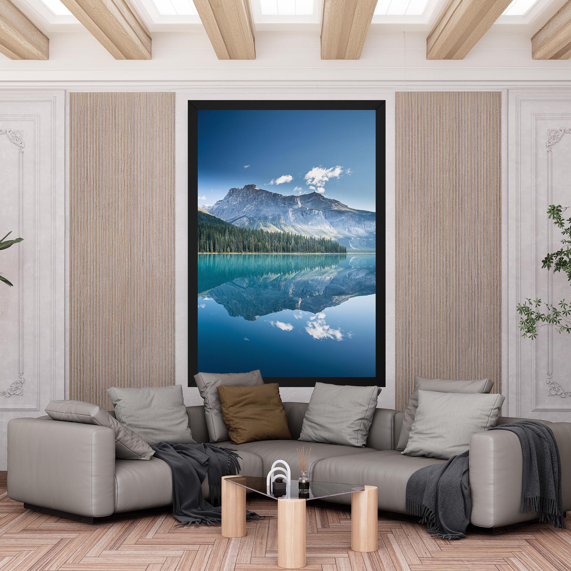 Leinwandbild Blue Mountain Lake mockup 6