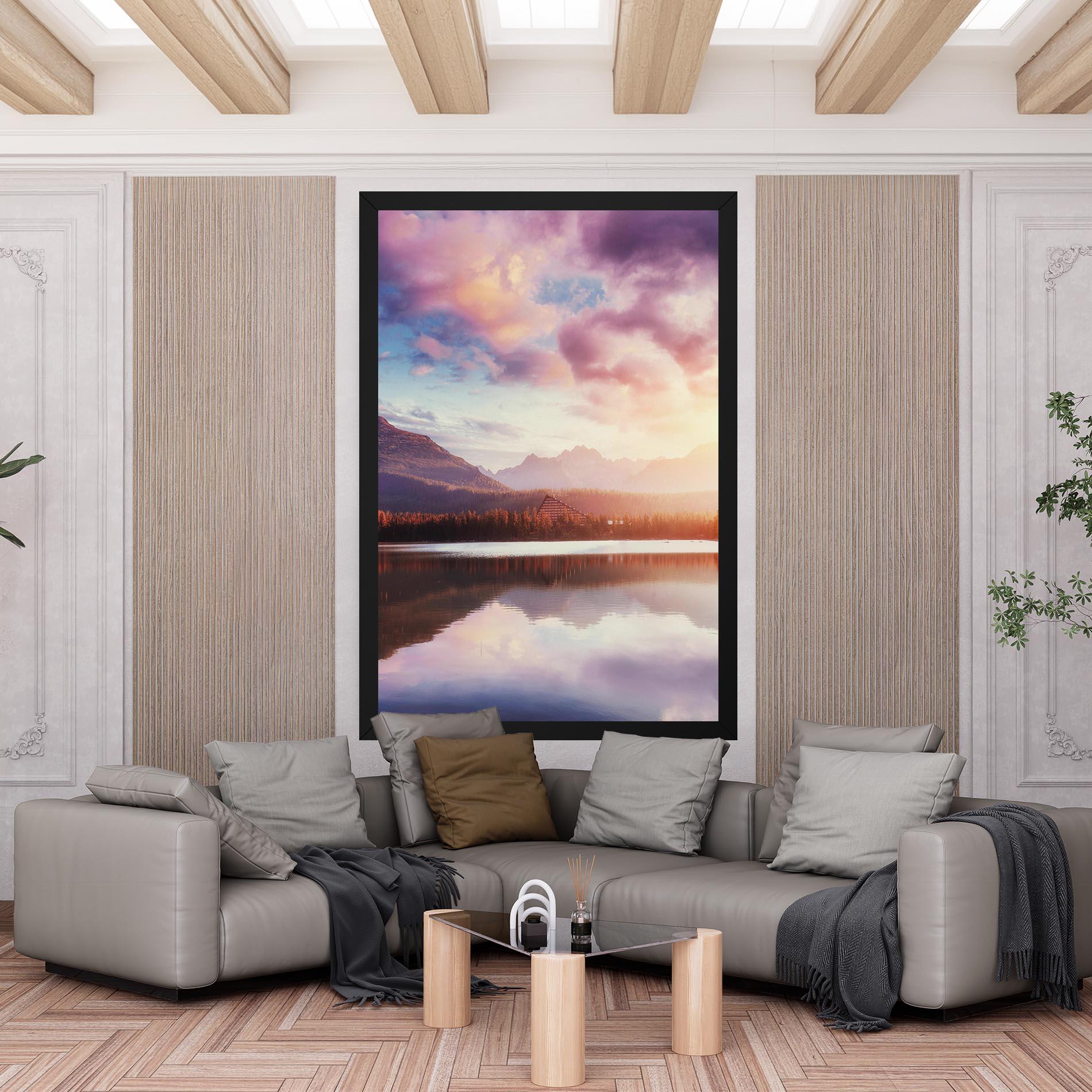 Leinwandbild Orange Lake Light mockup 6