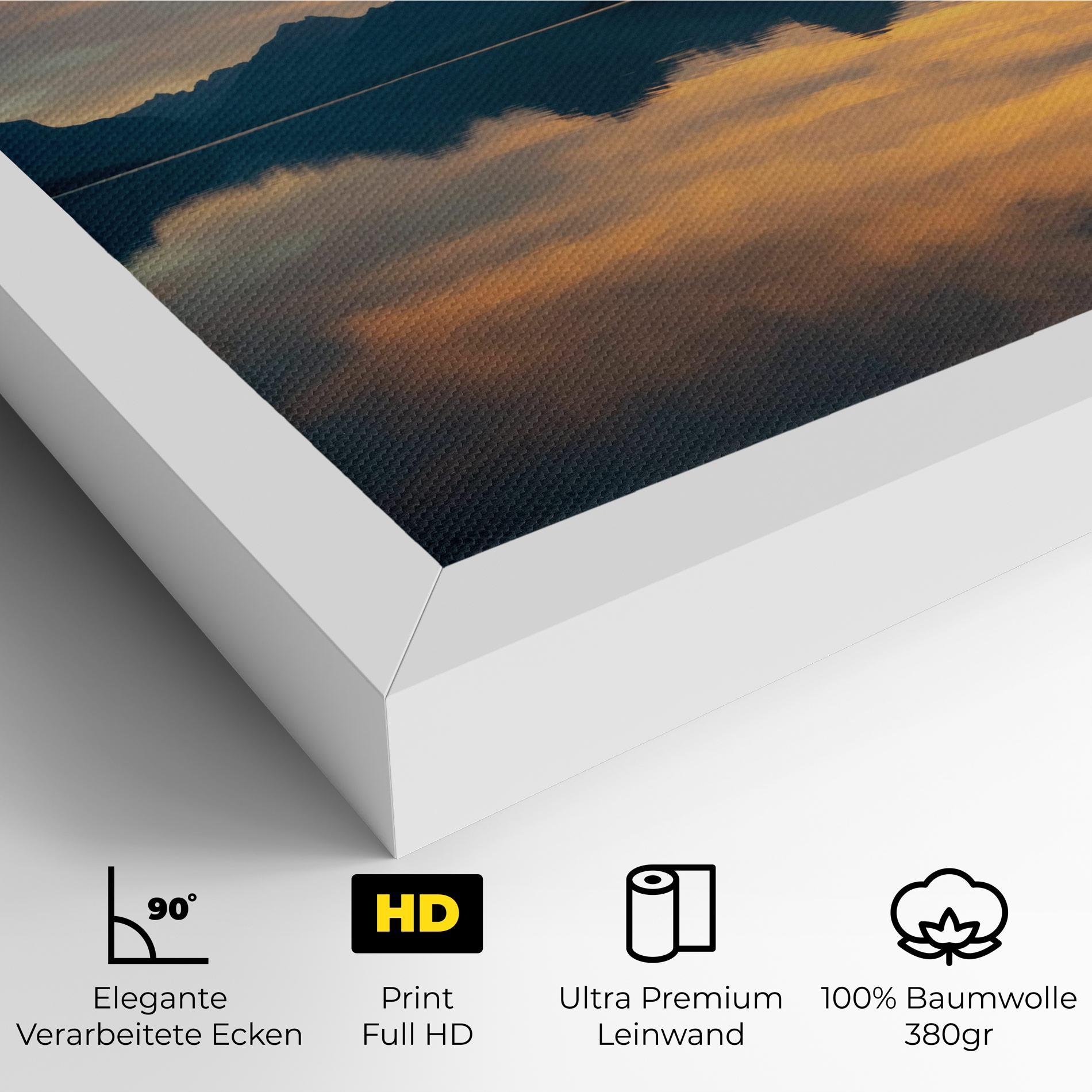 Leinwandbild Orange Light Lake mockup 4