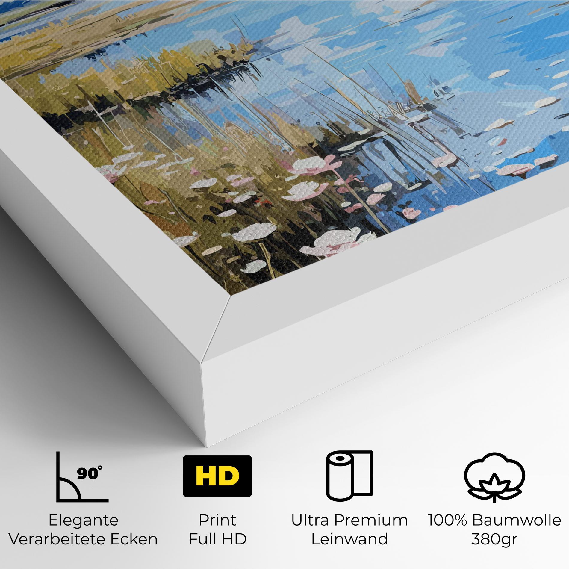 Leinwandbild Riverside Flowers mockup 4