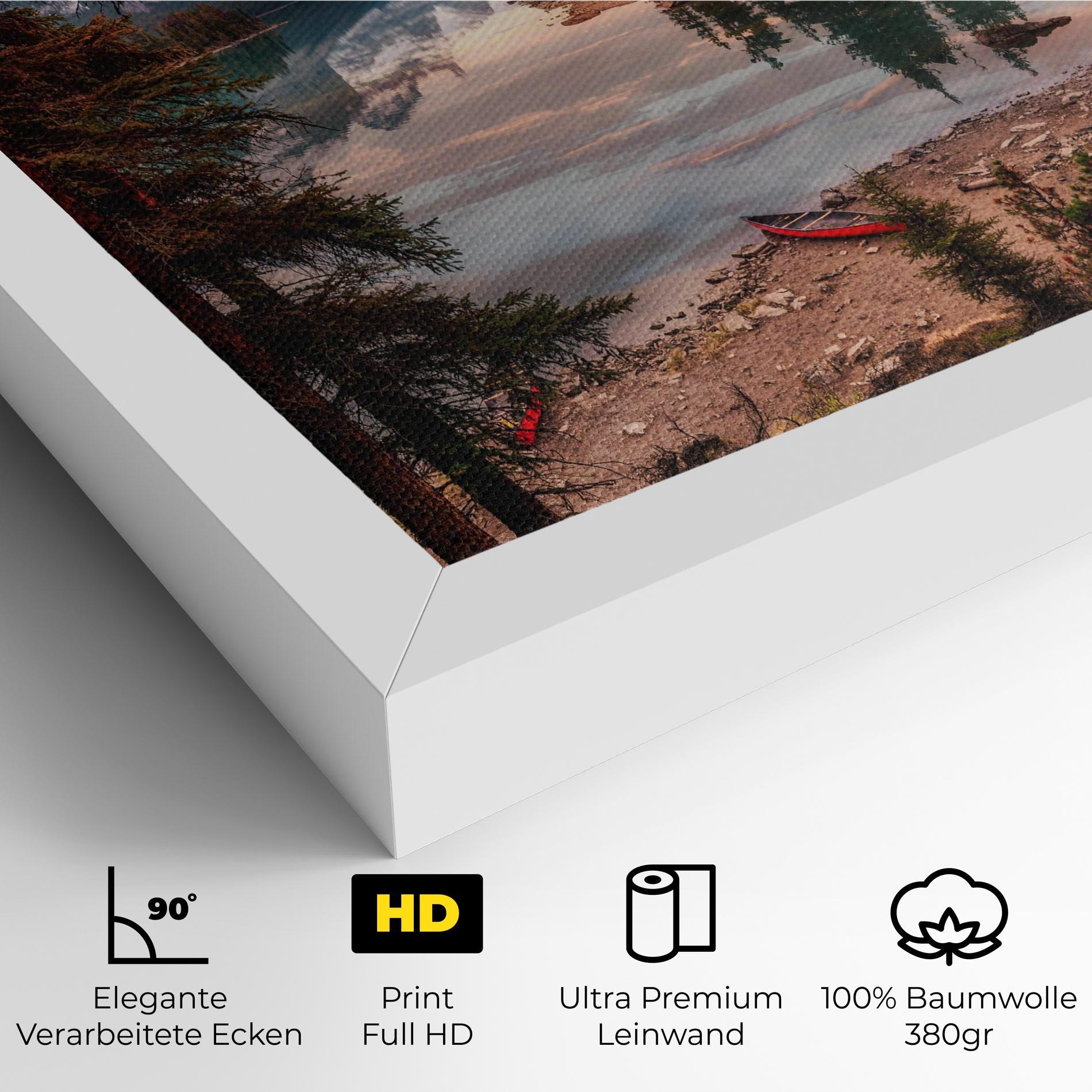Leinwandbild Sunset Lake View mockup 4