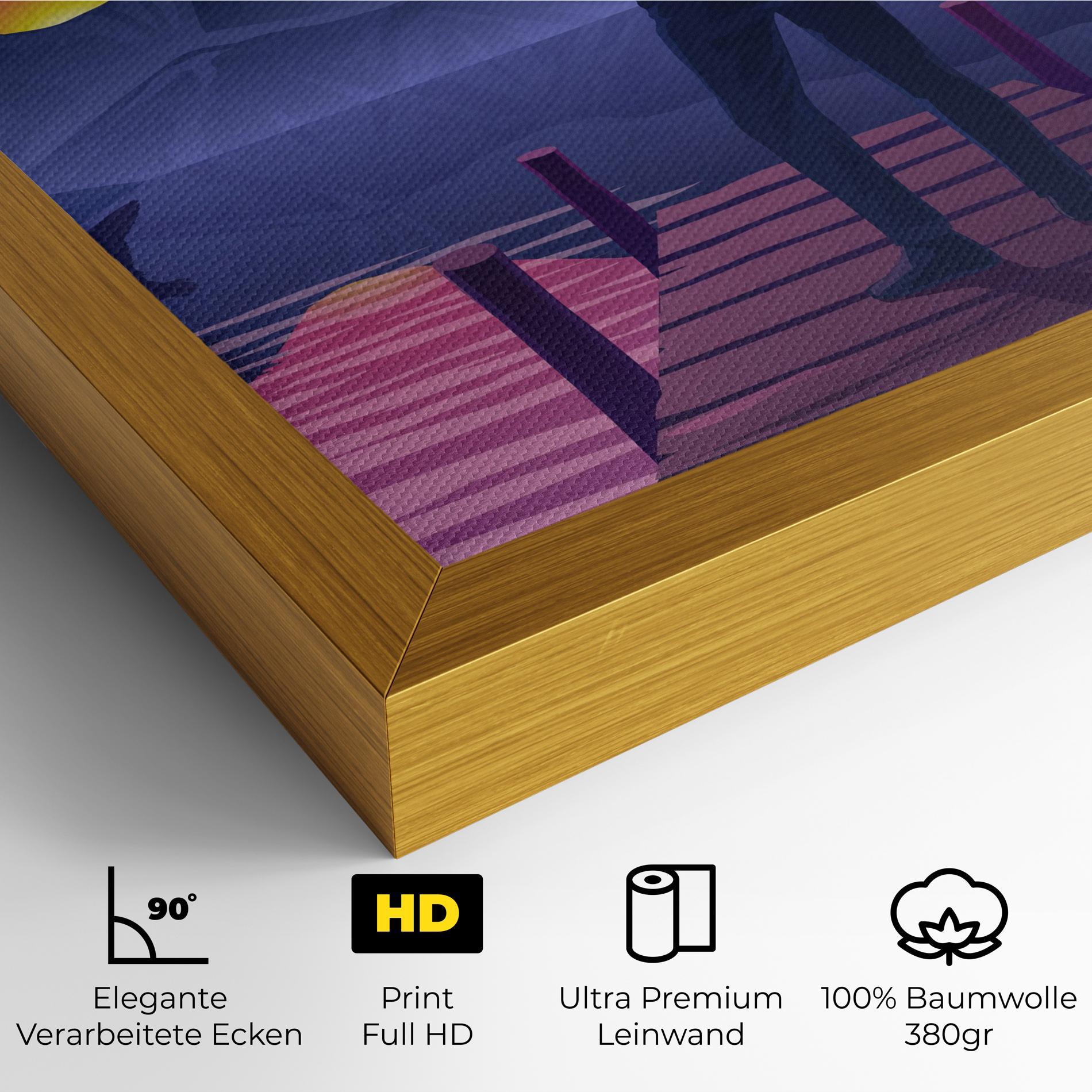 Leinwandbild Lake Pink Night mockup 4