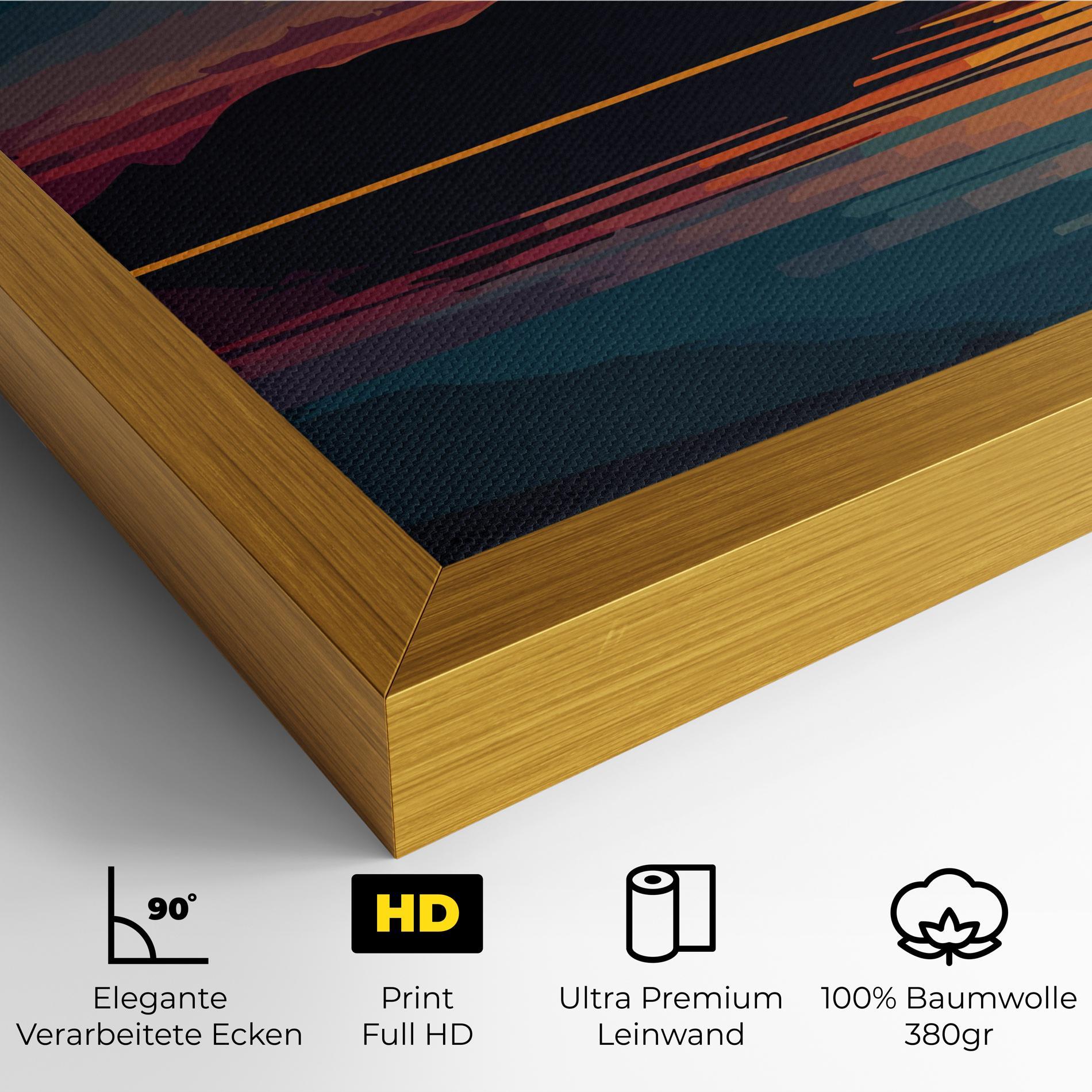 Leinwandbild Sunset Art Lake mockup 4