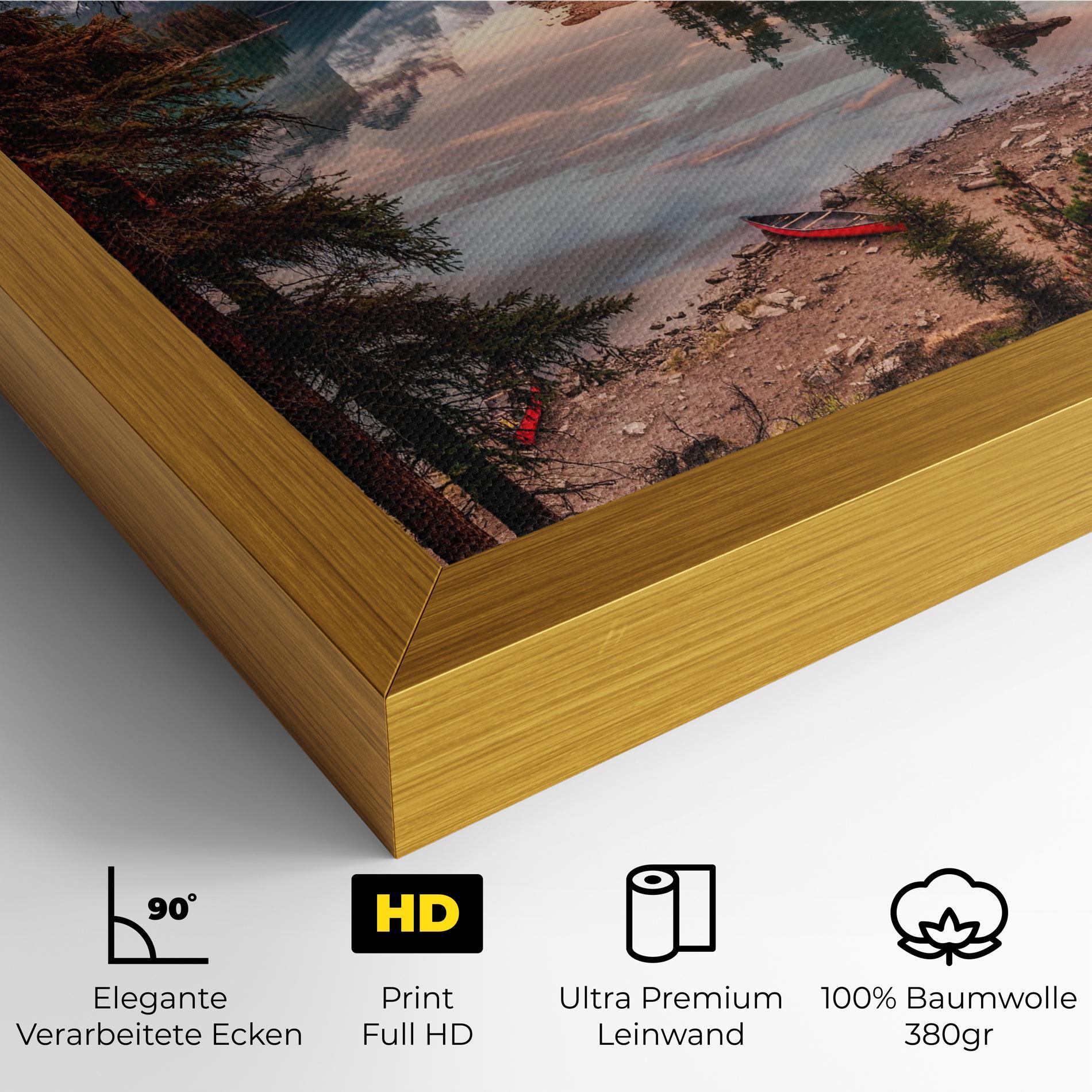 Leinwandbild Sunset Lake View mockup 4