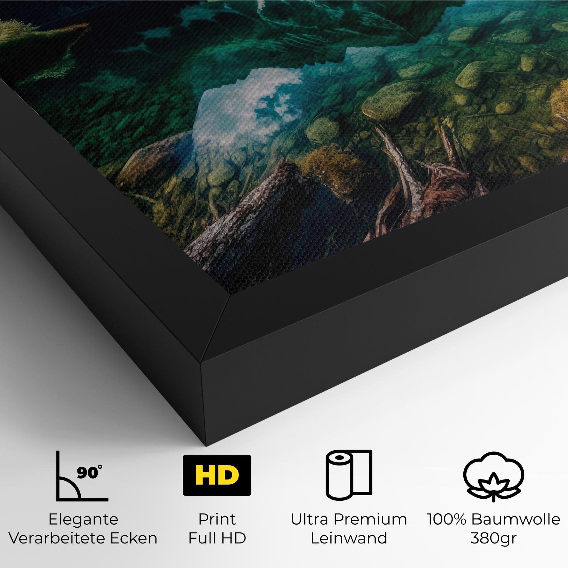 Leinwandbild Beautiful Lake Mountain mockup 4