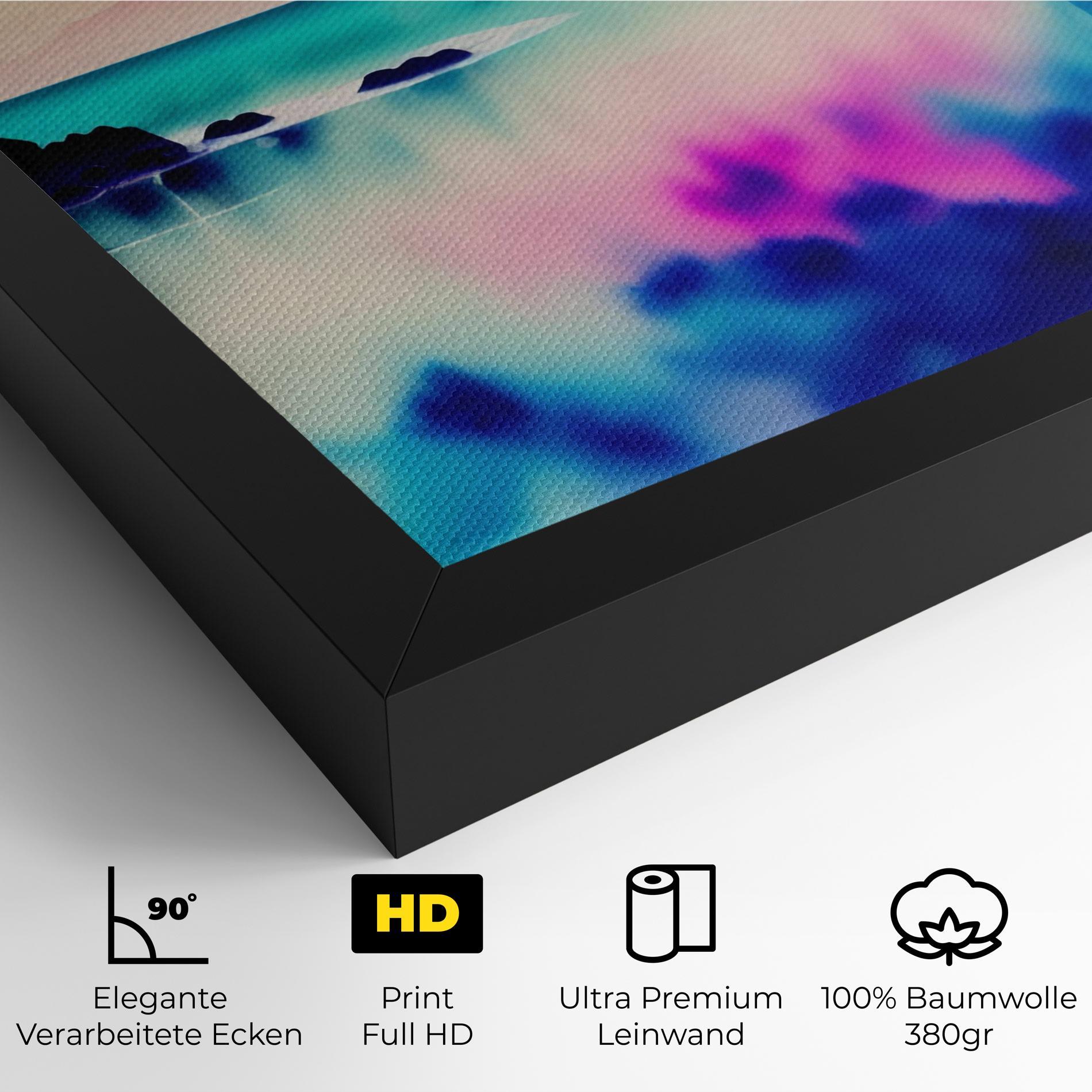 Leinwandbild Lake Painting mockup 4