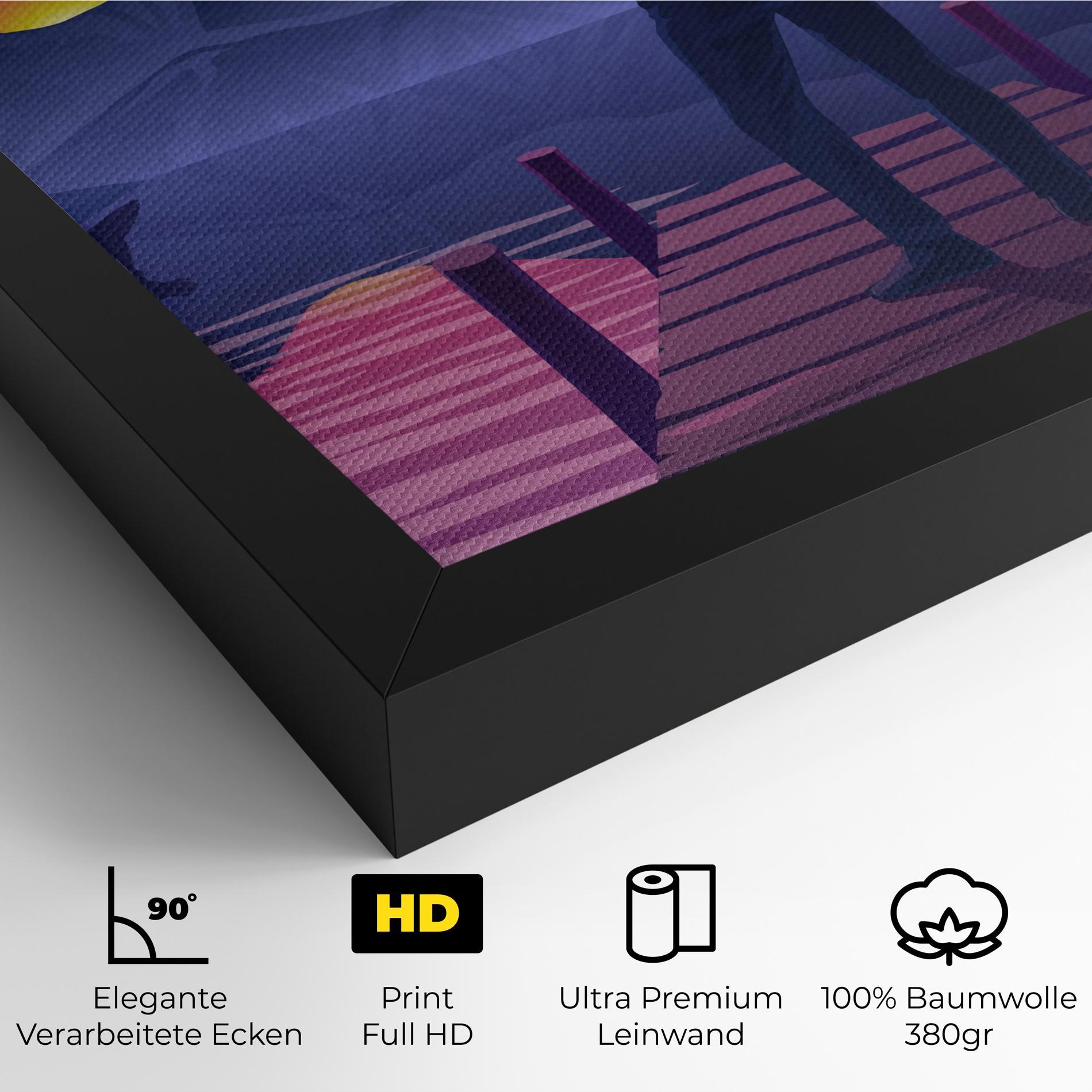 Leinwandbild Lake Pink Night mockup 4