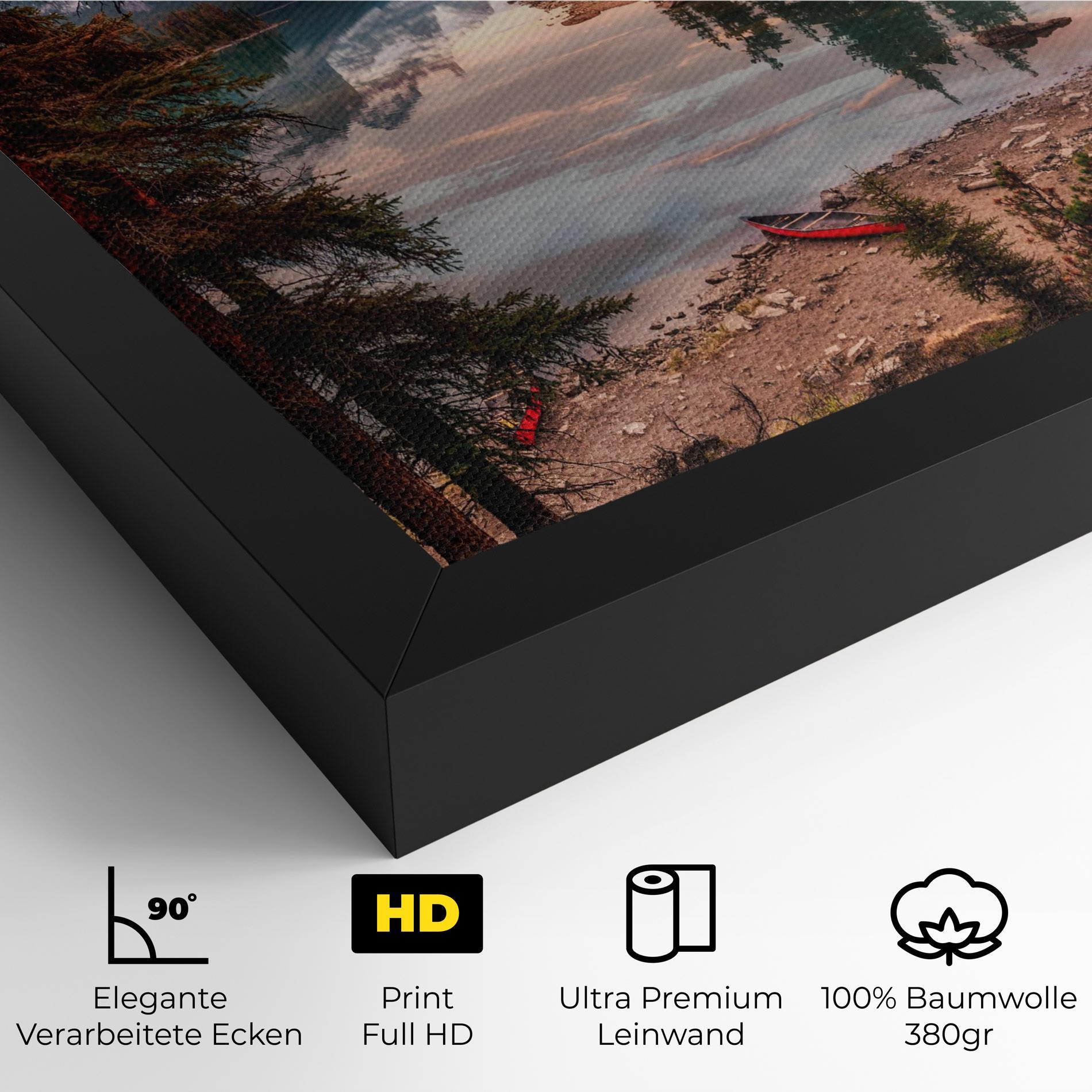 Leinwandbild Sunset Lake View mockup 4