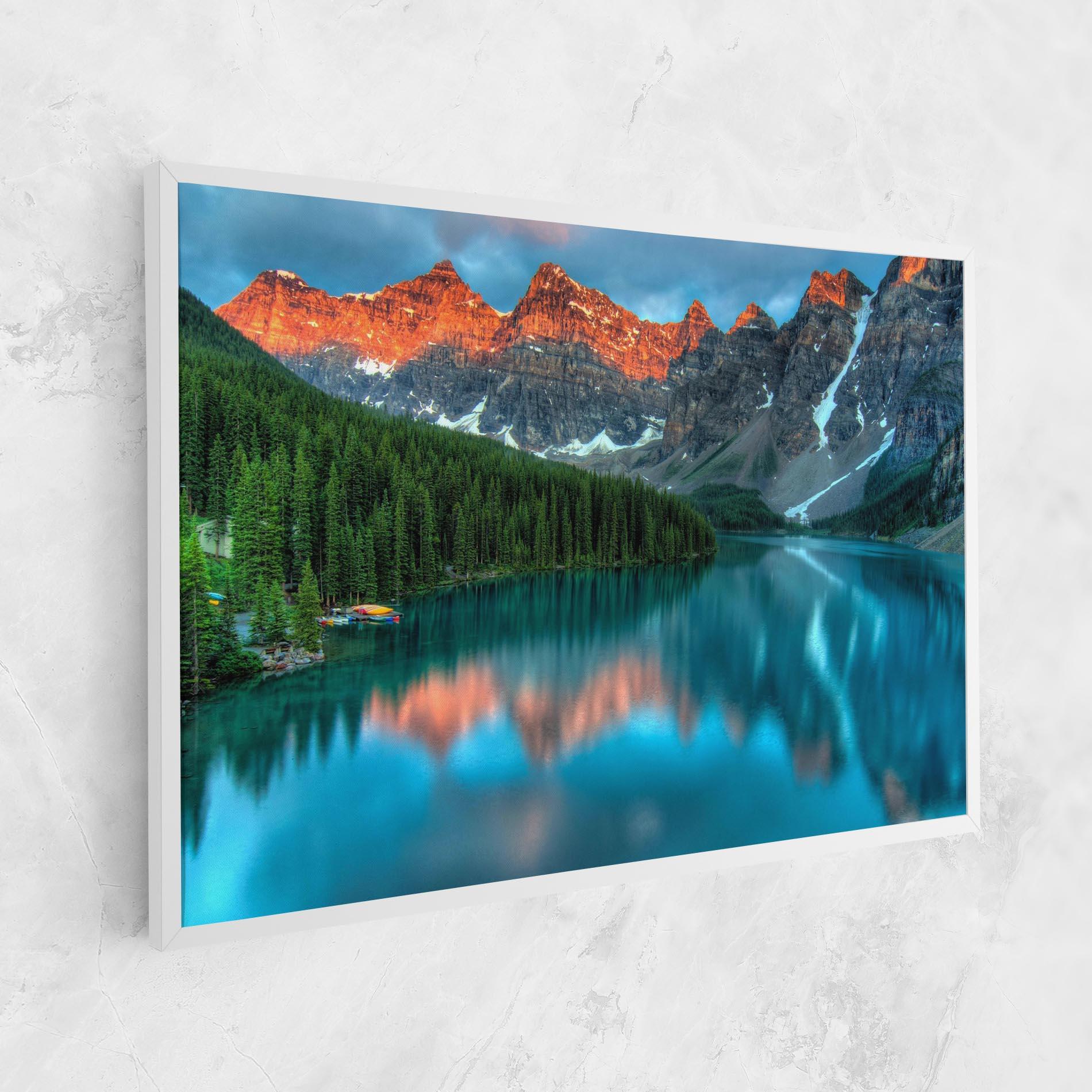 Leinwandbild Beautiful Blue Lake mockup 1