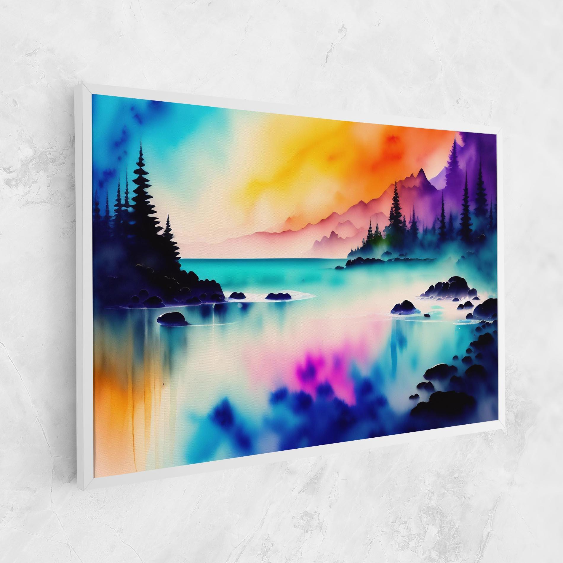 Leinwandbild Lake Painting mockup 1