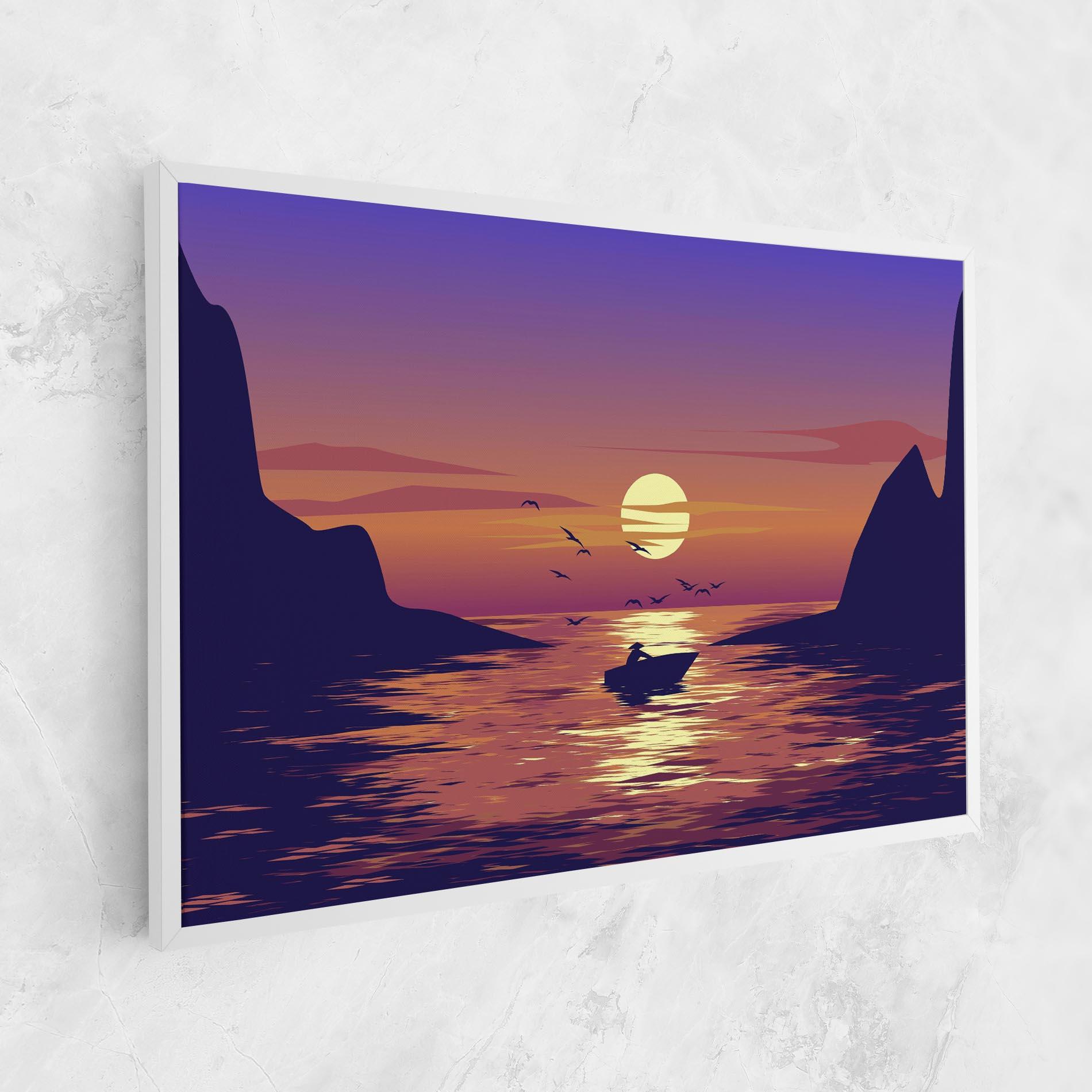Leinwandbild Sunset Scenery View mockup 1