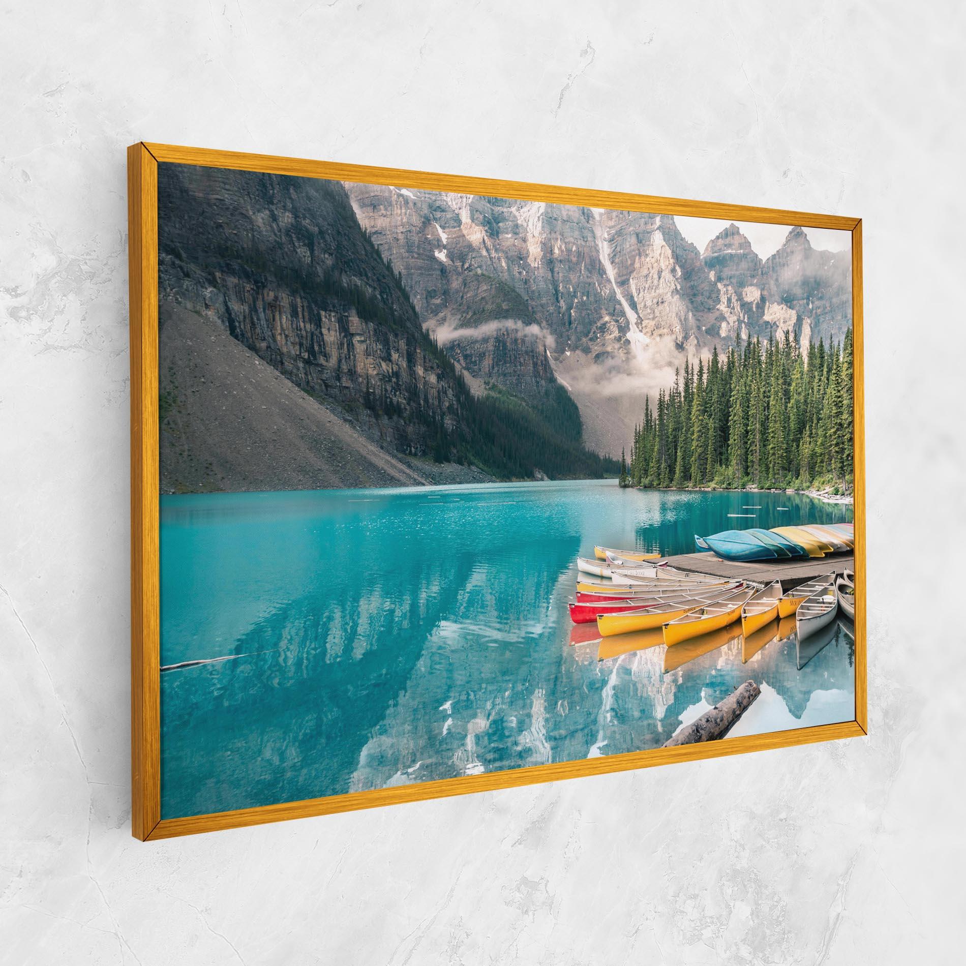 Leinwandbild Beautiful Moraine Lake mockup 1