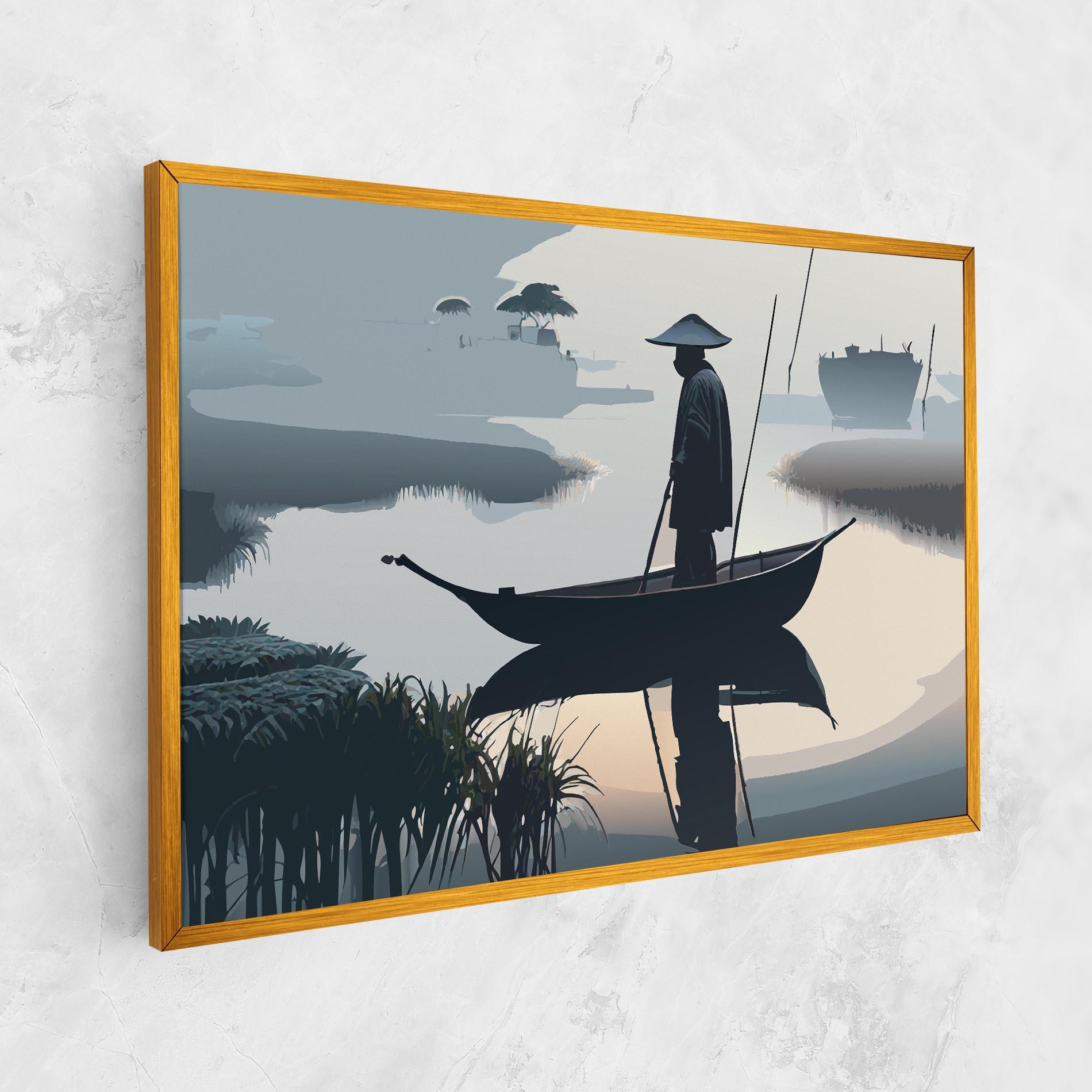 Leinwandbild Japan Fisherman mockup 1