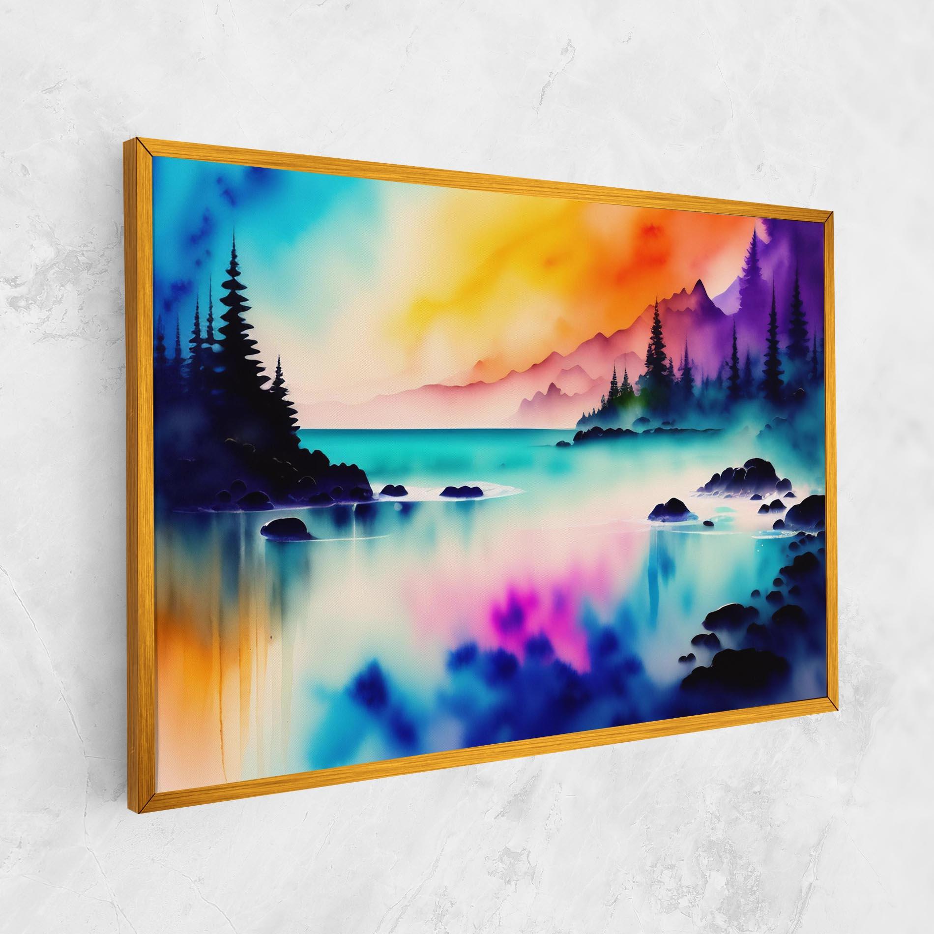 Leinwandbild Lake Painting mockup 1