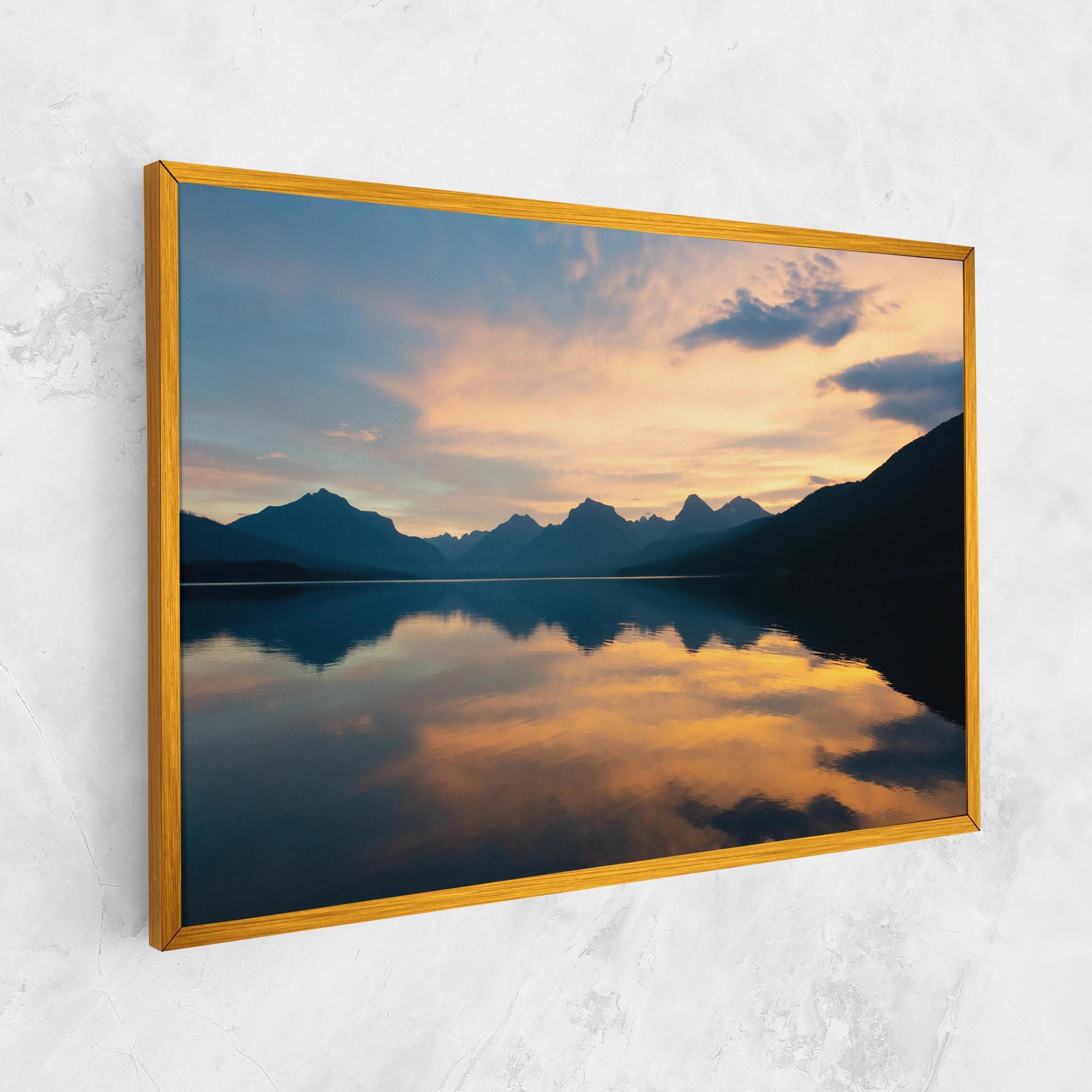 Leinwandbild Orange Light Lake mockup 1