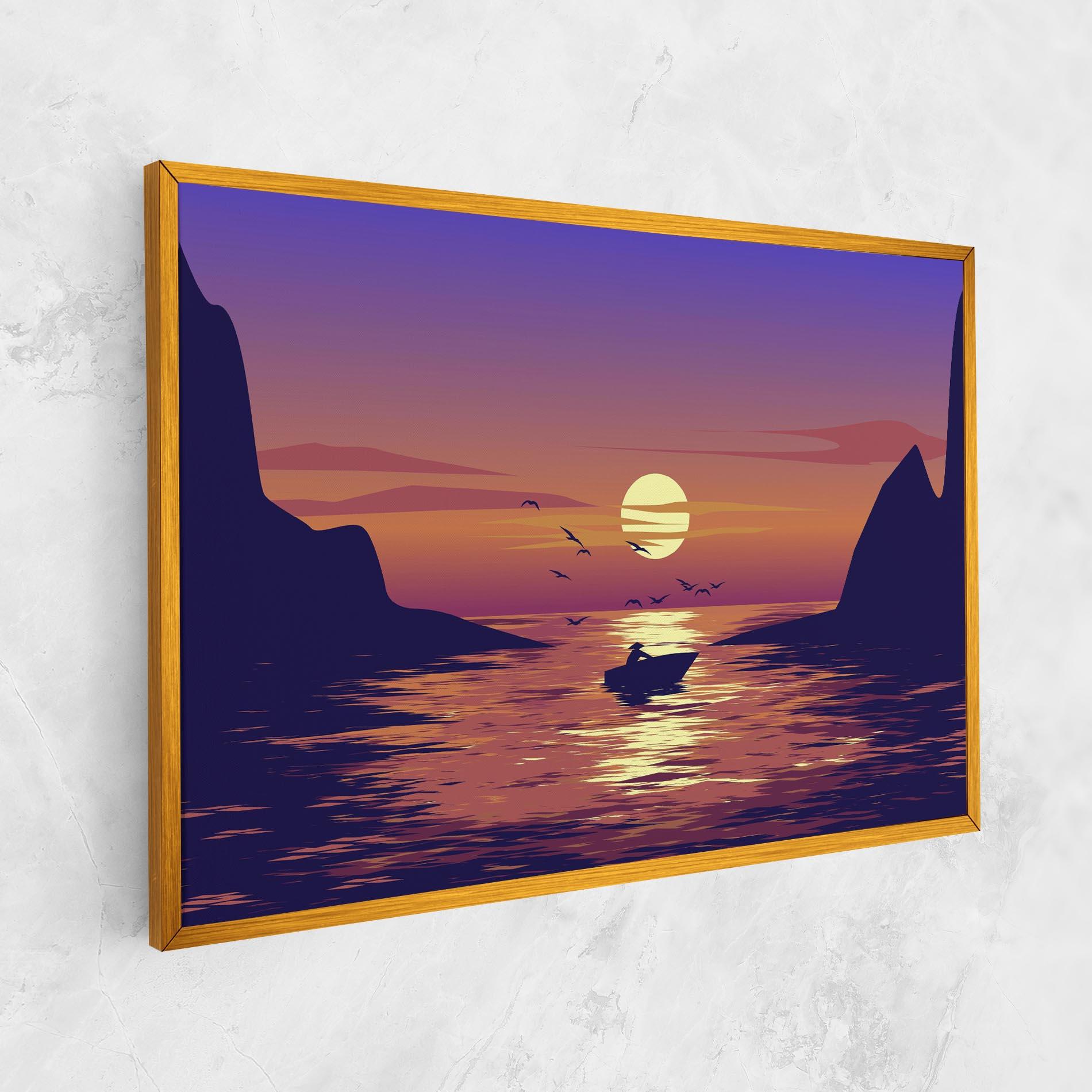 Leinwandbild Sunset Scenery View mockup 1