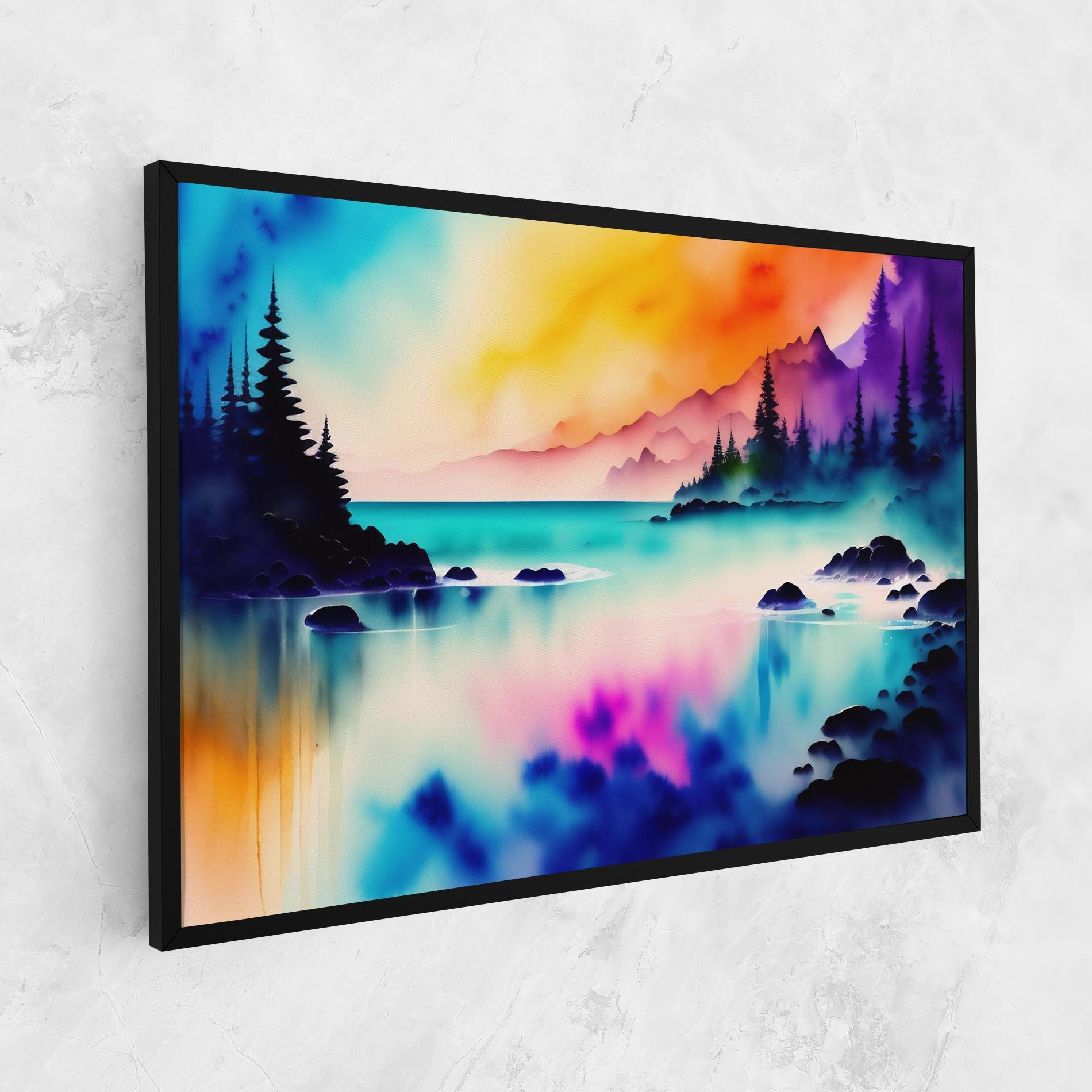 Leinwandbild Lake Painting mockup 1