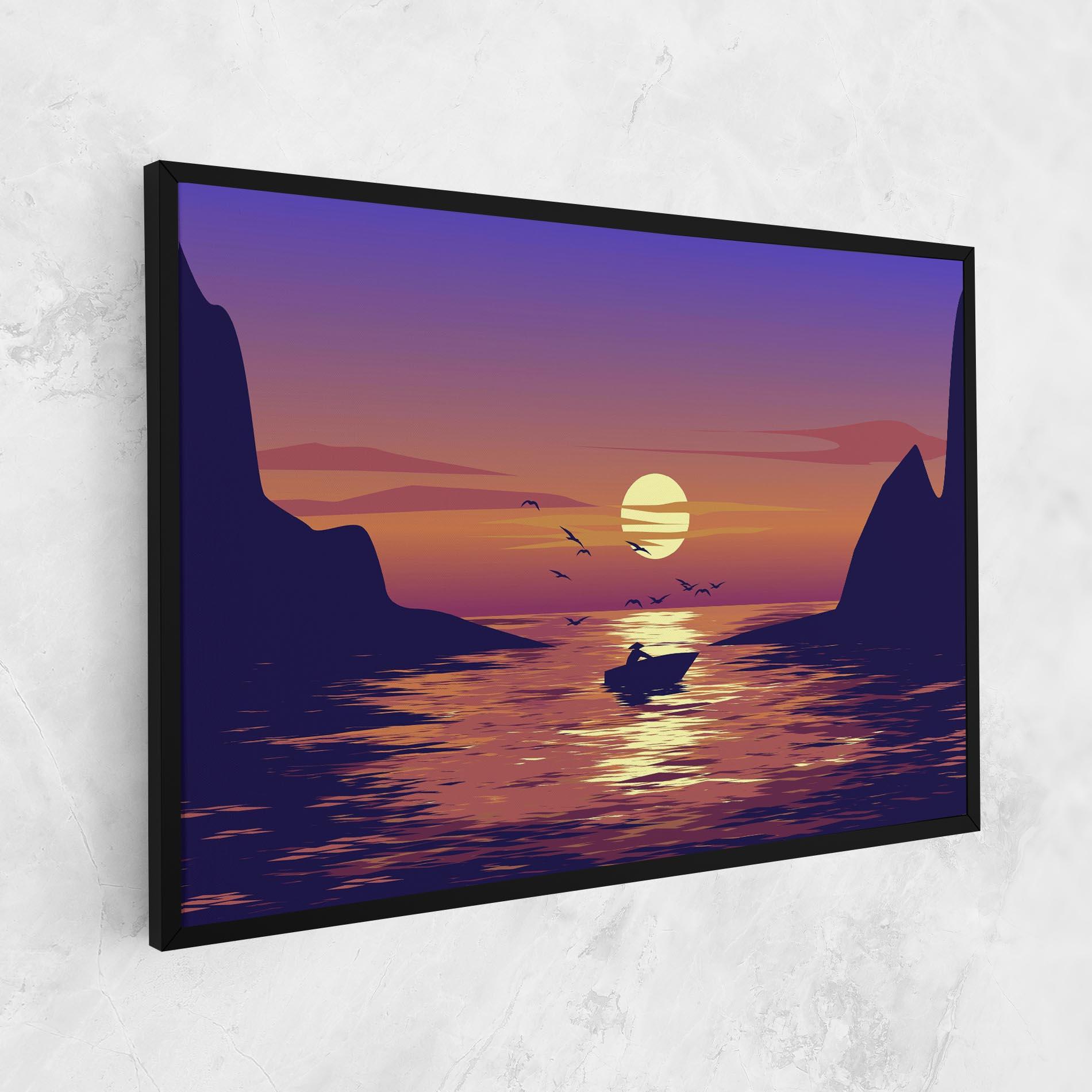 Leinwandbild Sunset Scenery View mockup 1