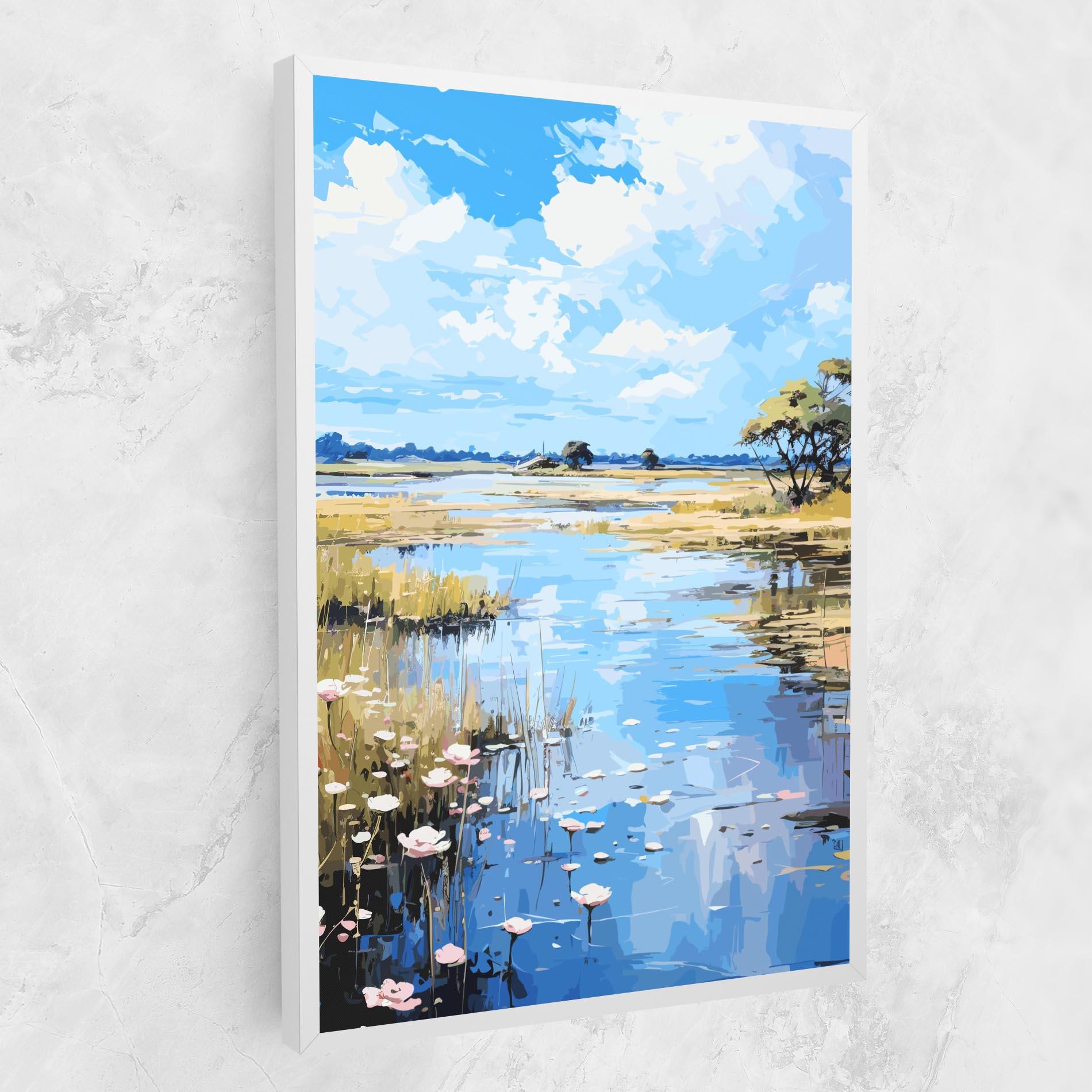Leinwandbild Riverside Flowers mockup 1