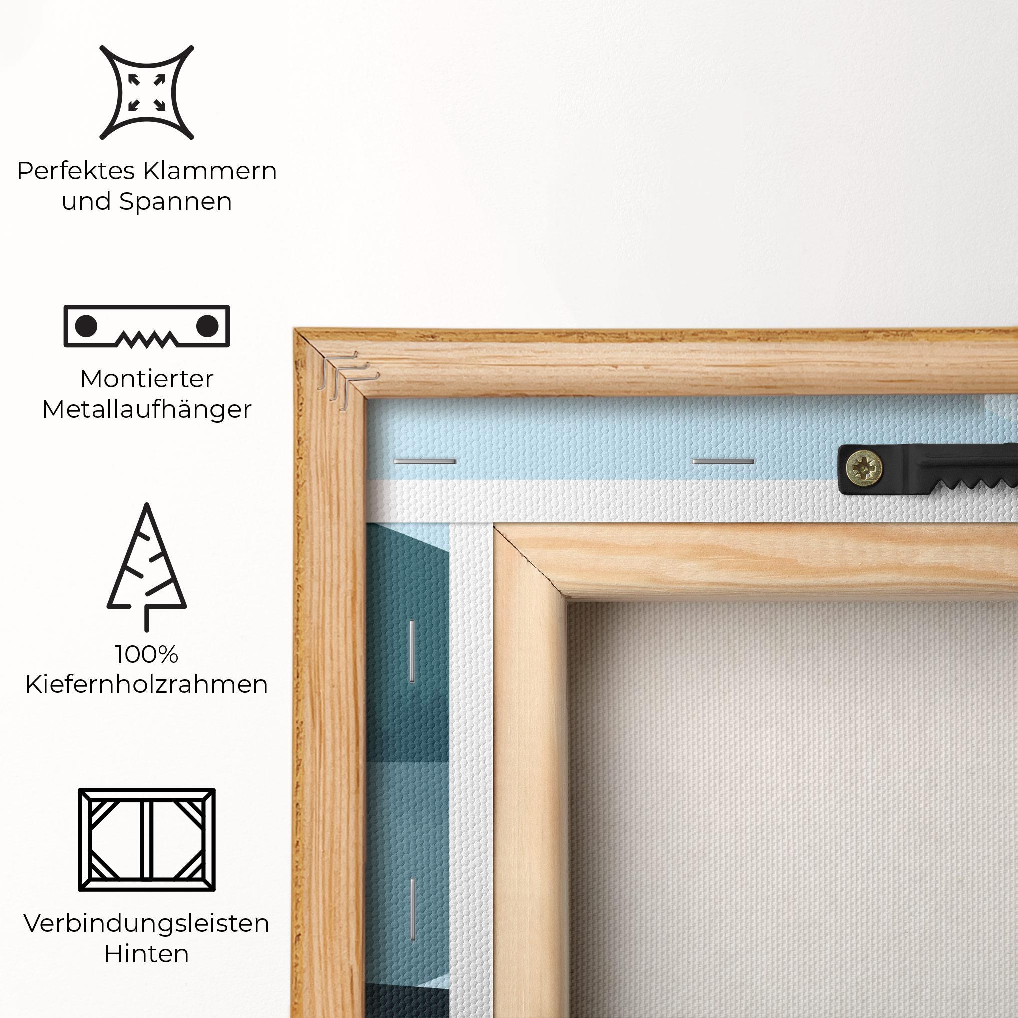 Leinwandbild Blue Light Lake mockup 5