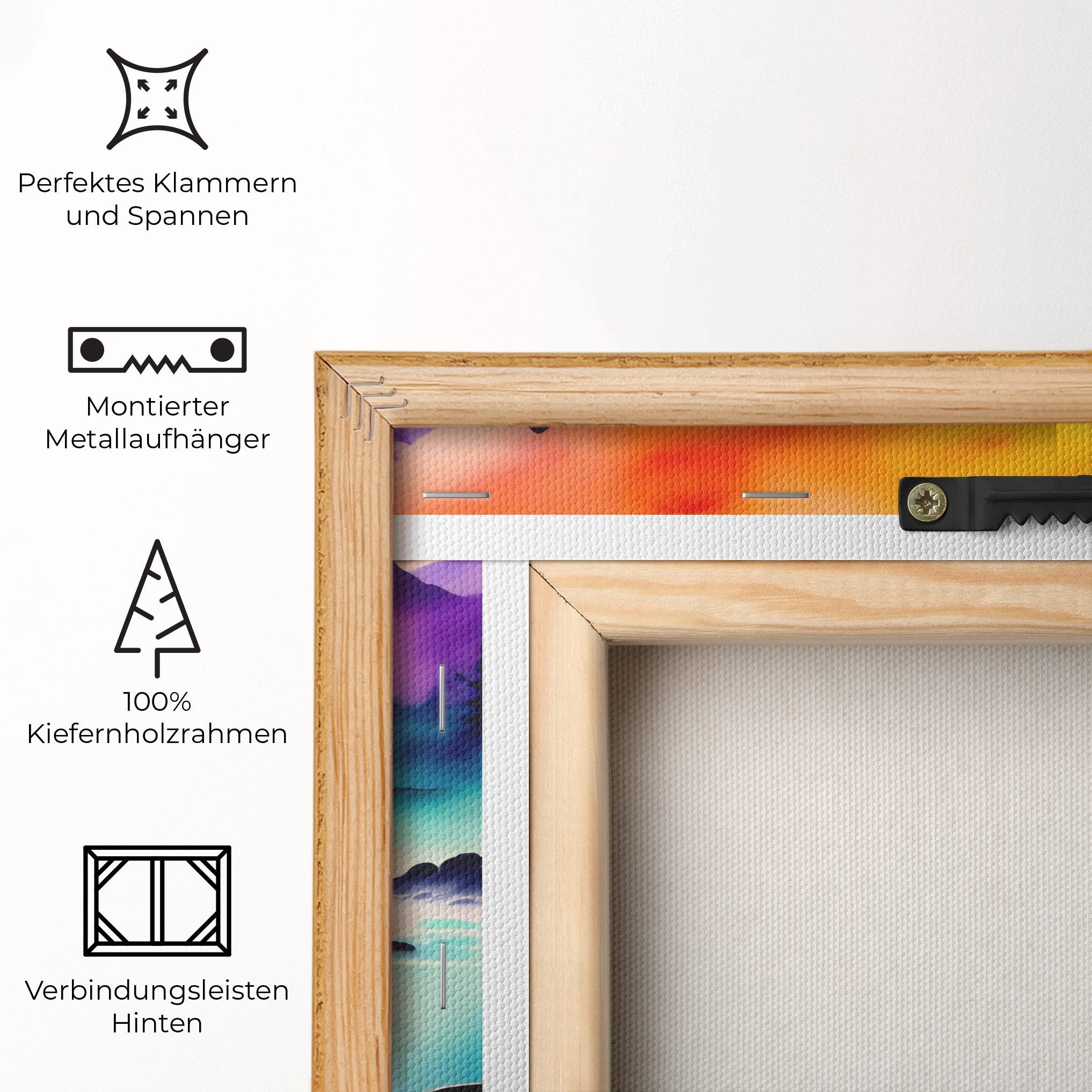 Leinwandbild Lake Painting mockup 5