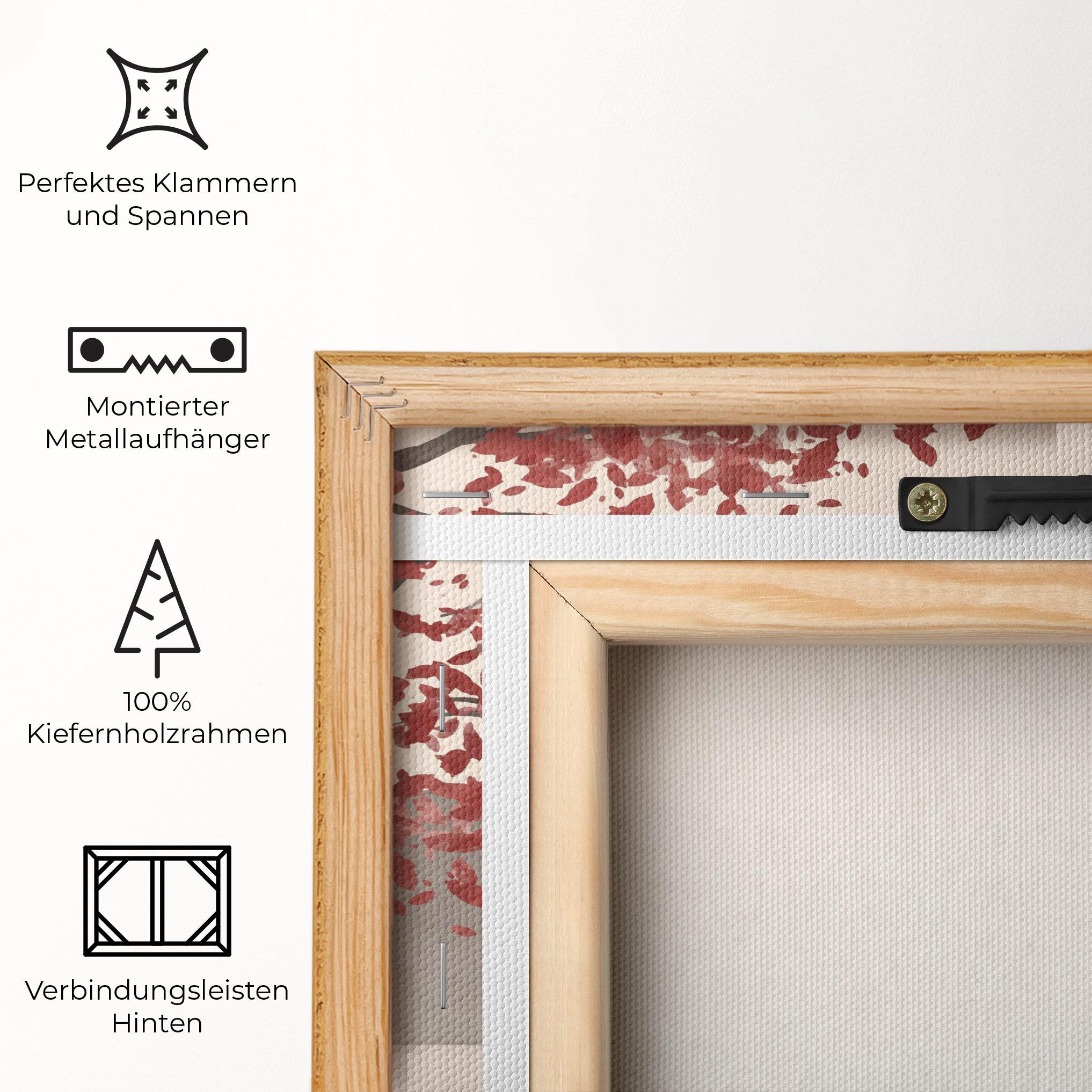 Leinwandbild Red Tree Lake mockup 5