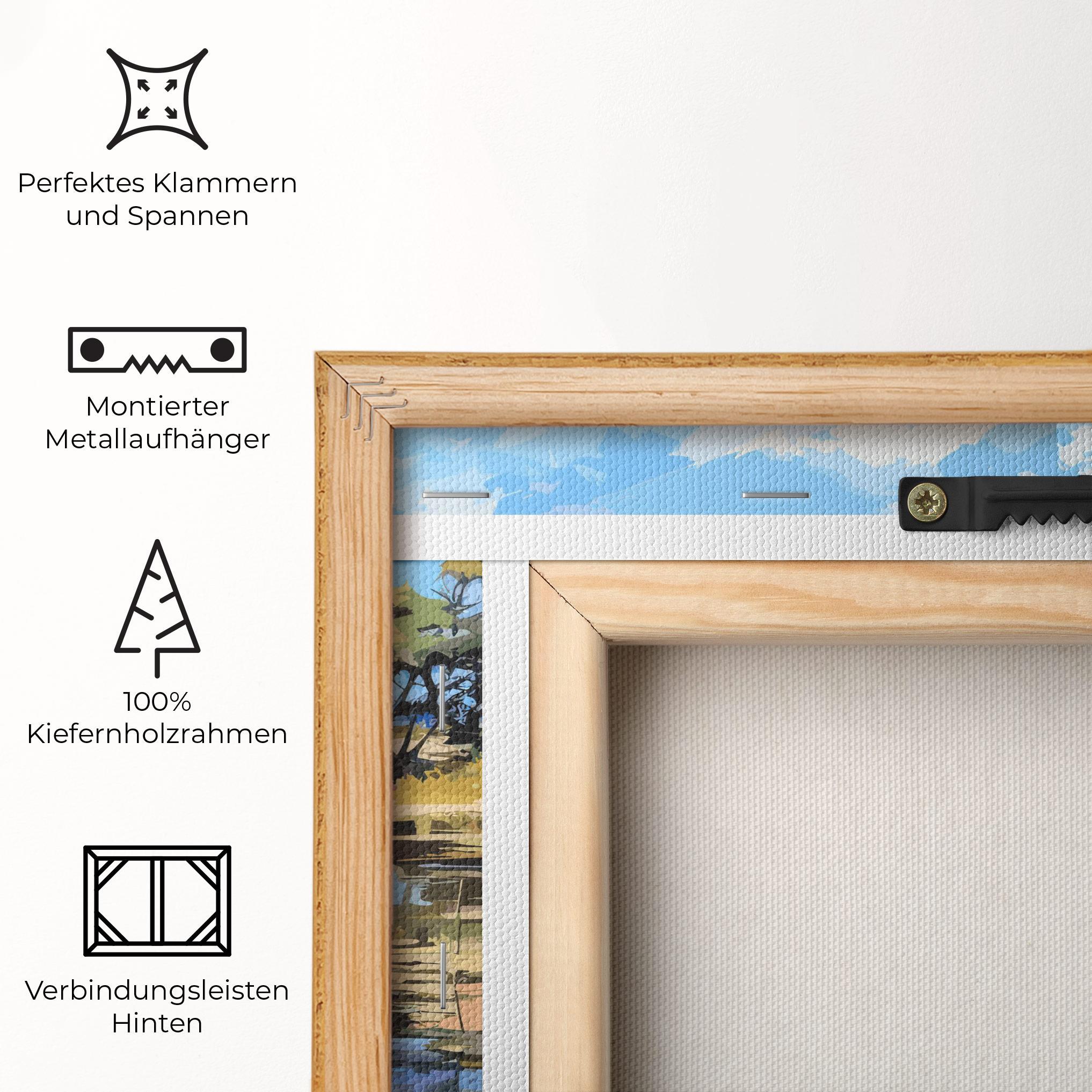 Leinwandbild Riverside Flowers mockup 5