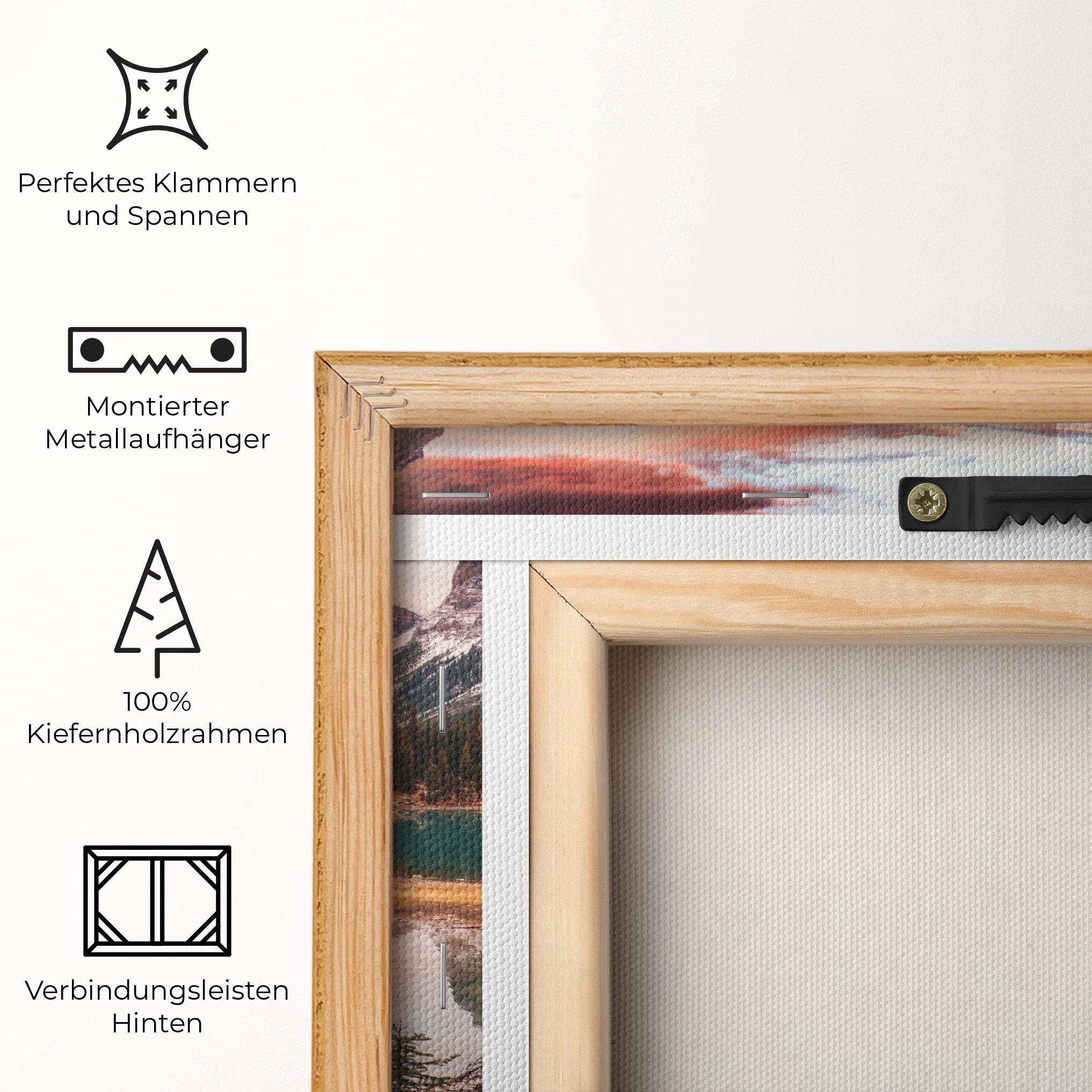 Leinwandbild Sunset Lake View mockup 5