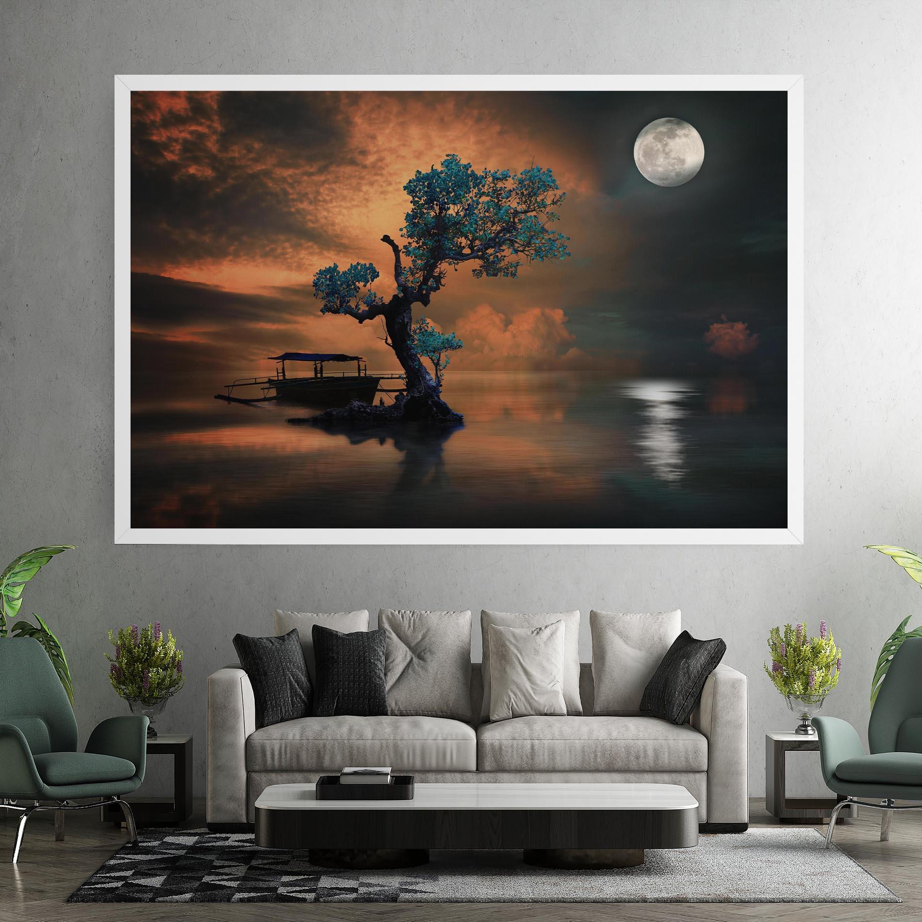 Leinwandbild Blue Tree mockup 7