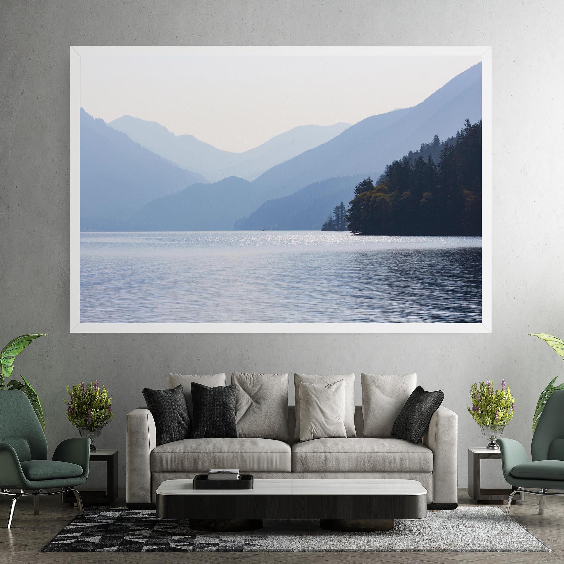 Leinwandbild Grey Lake View mockup 7