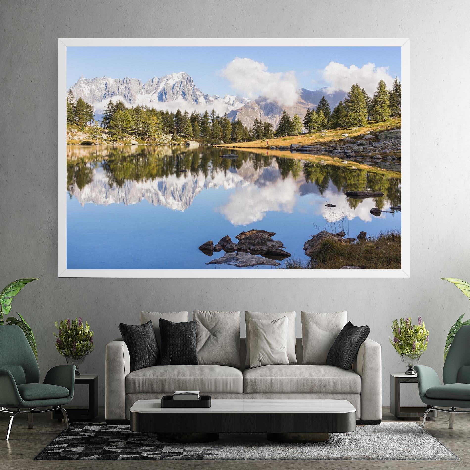 Leinwandbild Mountain Reflection mockup 7
