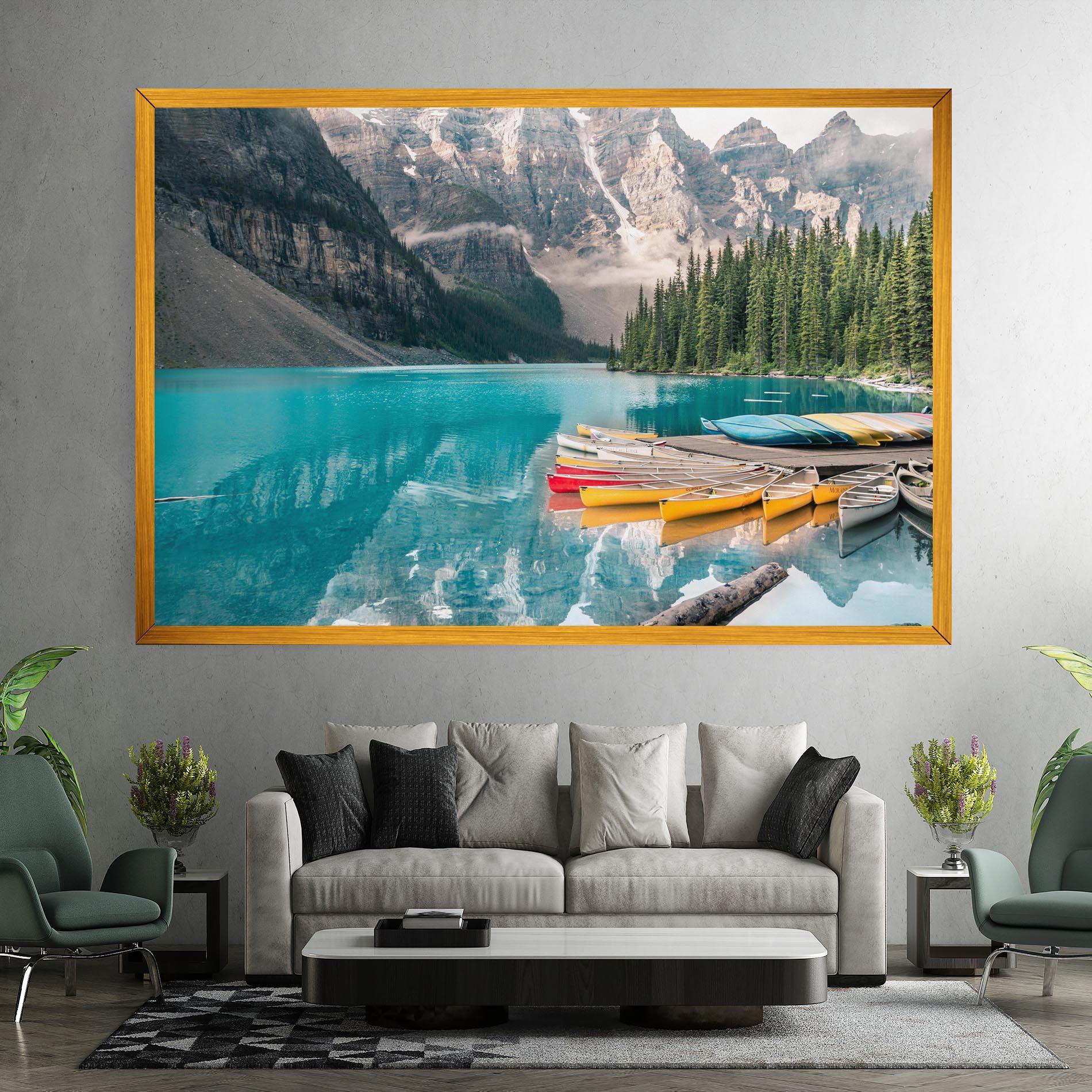 Leinwandbild Beautiful Moraine Lake mockup 7